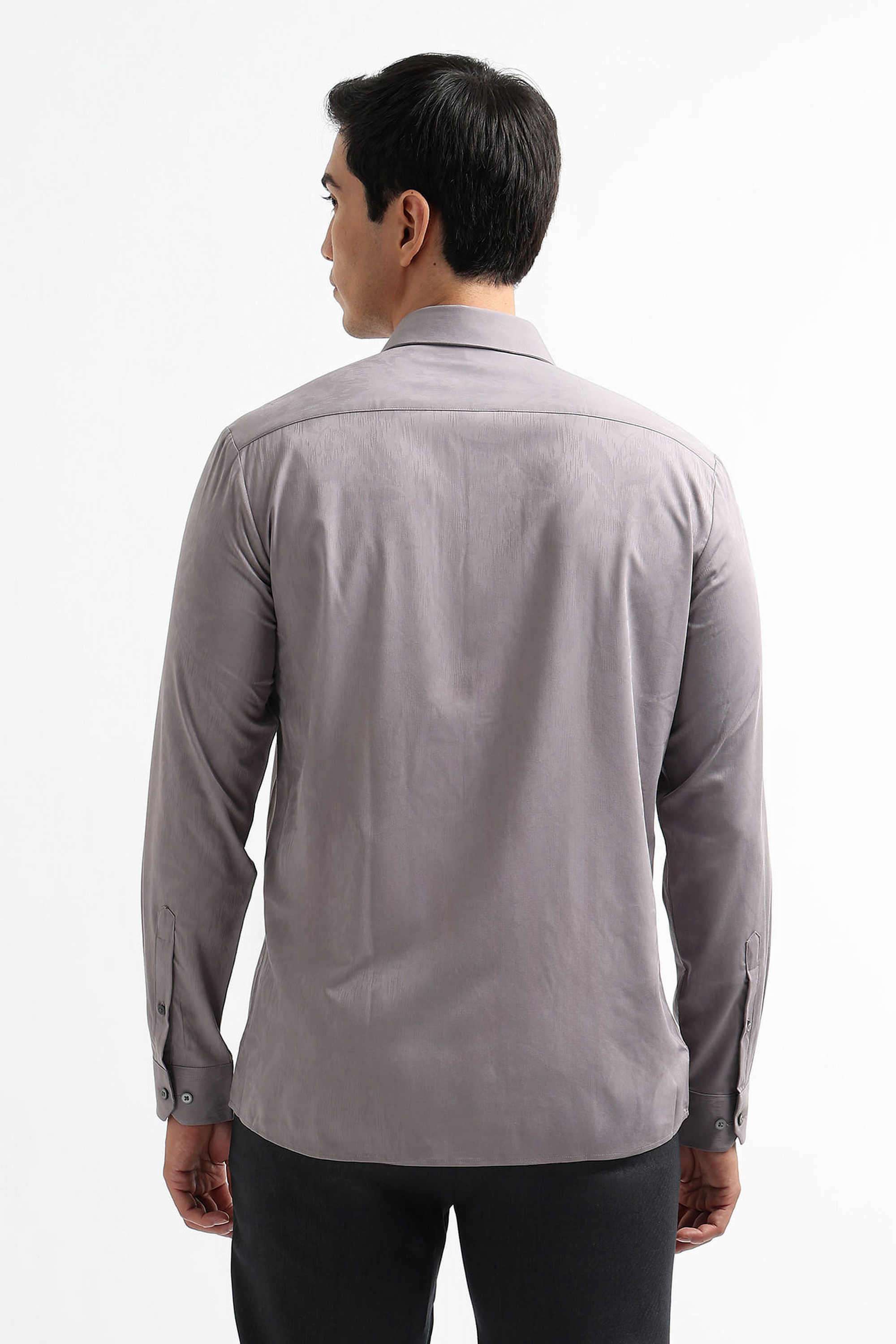 Solid-Polyester-Slim-Fit-Men-Formal-Wear-Shirt