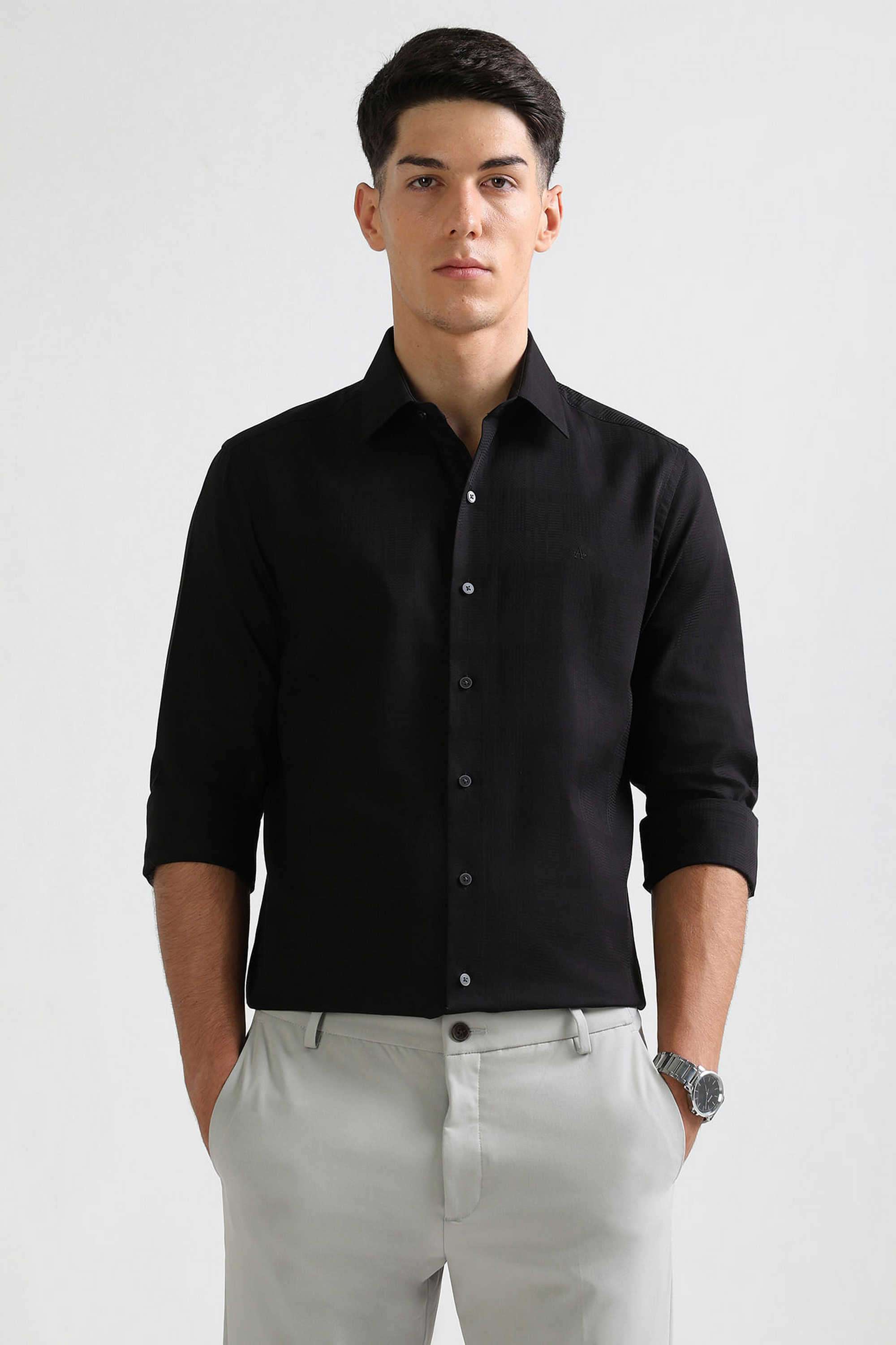 Solid-Cotton-Slim-Fit-Men-s-Formal-Shirt