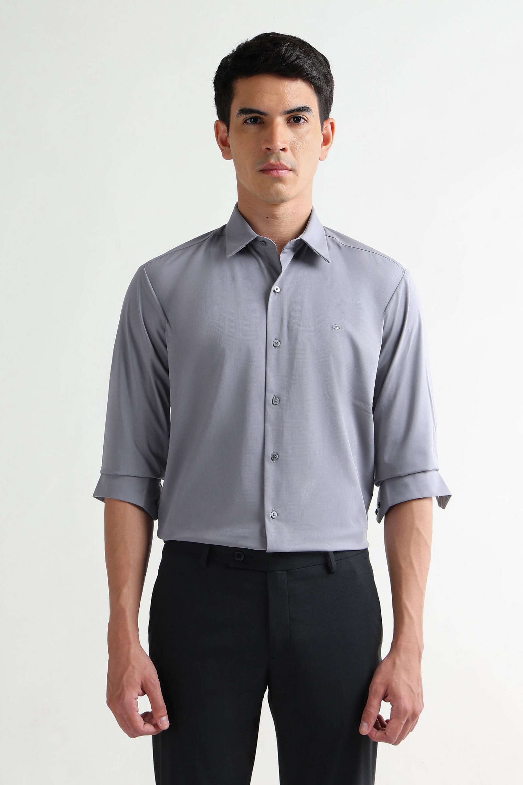 Textured-Blended-Fabric-Slim-Fit-Men-s-Formal-Wear-Shirt
