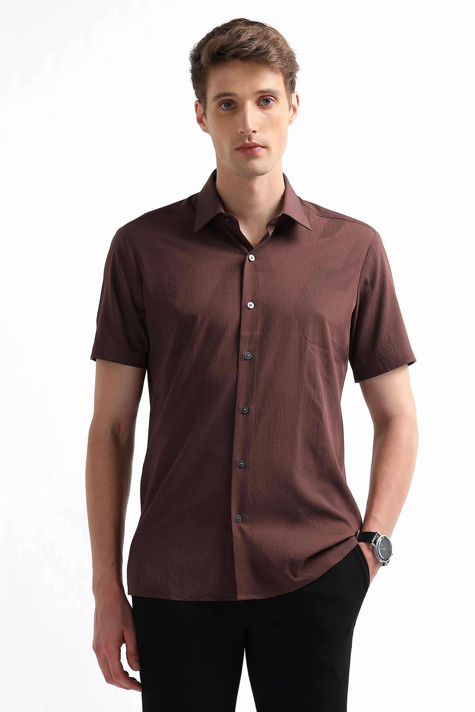 Solid-Polyester-Regular-Fit-Men-Casual-Wear-Shirt