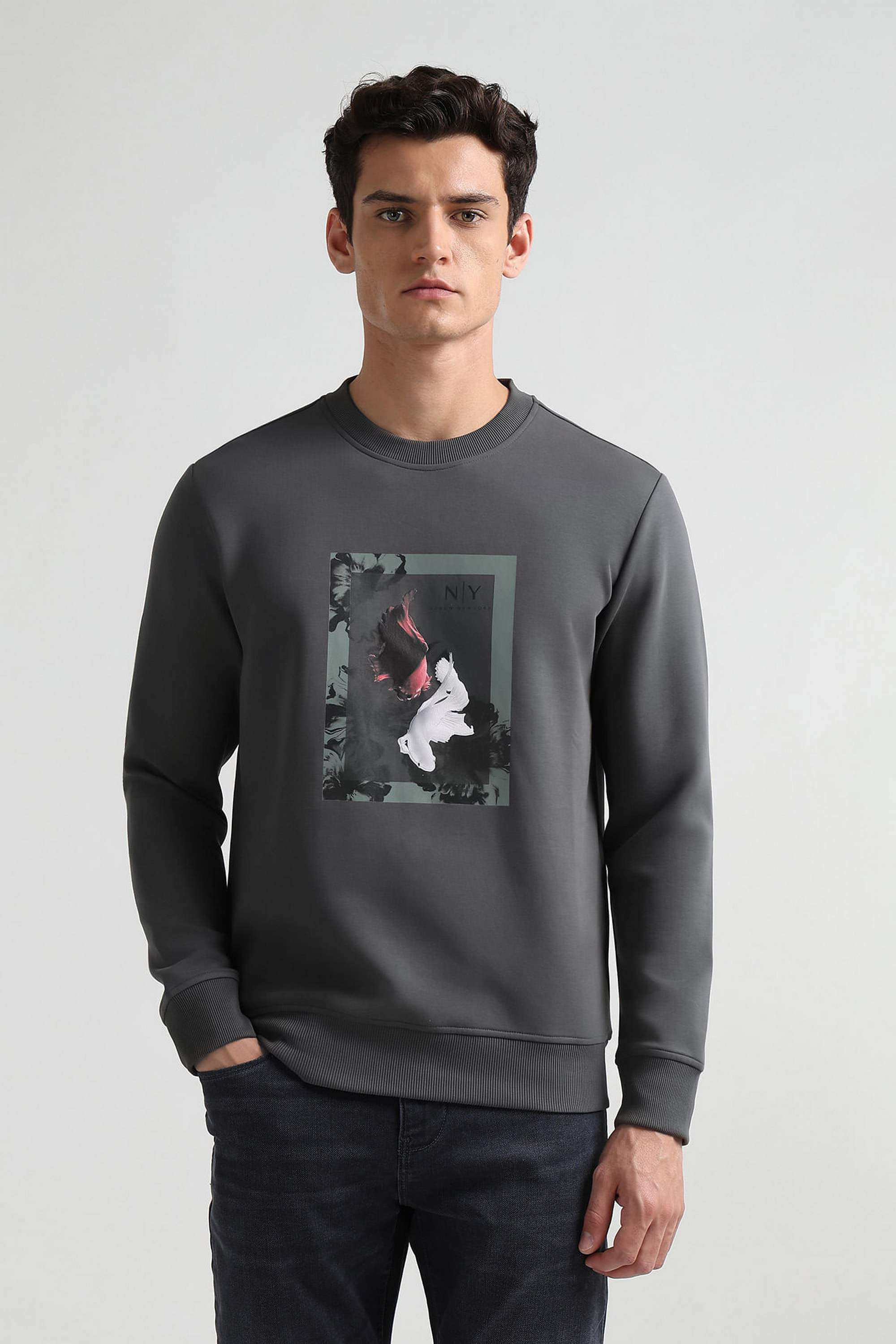Graphic-Print-Cotton-Blend-Regular-Fit-Men-Sweatshirt
