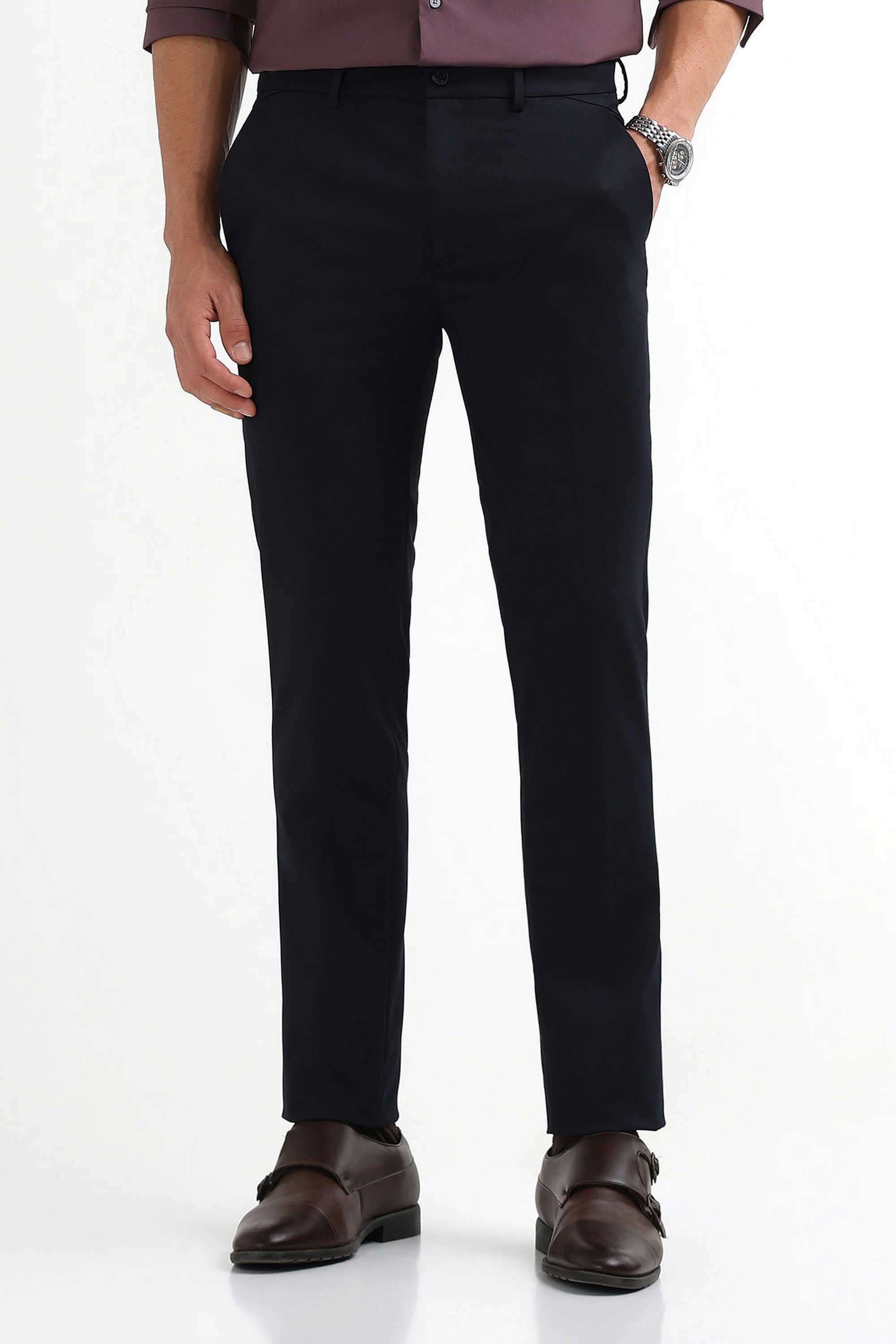 Solid-Blended-Fabric-Super-Slim-Fit-Men-Formal-Wear-Trouser