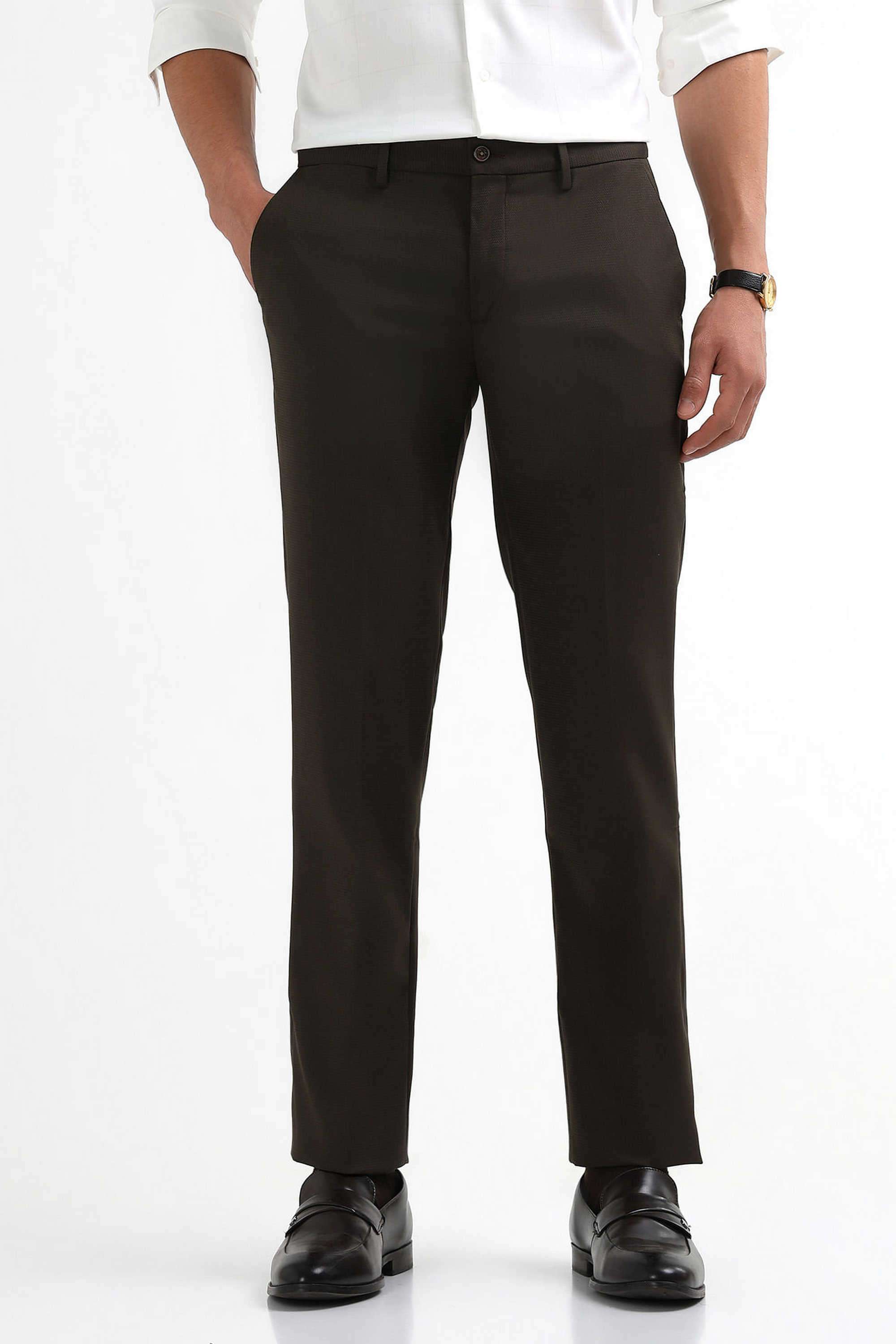 Solid-Blended-Fabric-Regular-Fit-Men-Formal-Wear-Trouser