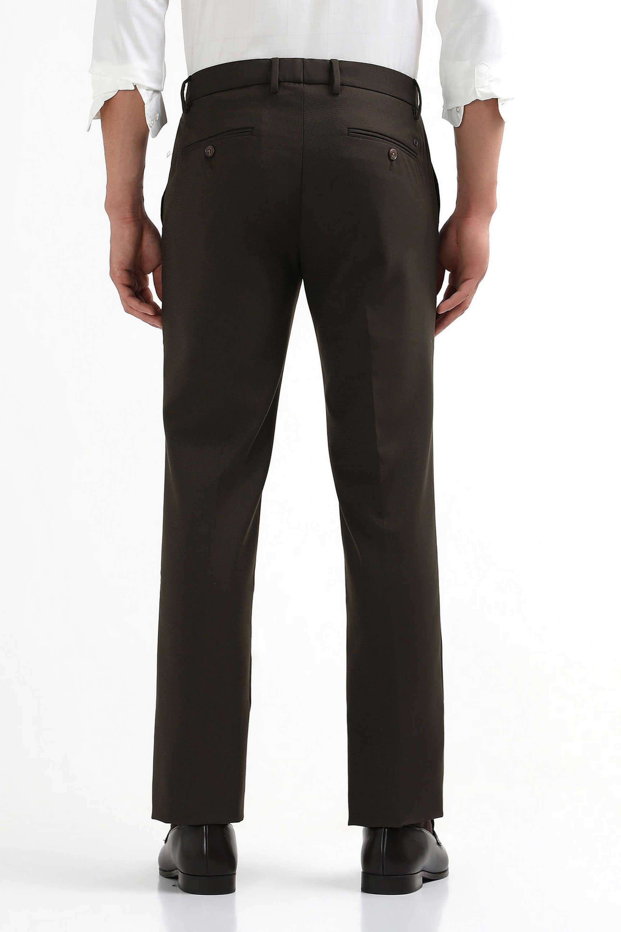Solid-Blended-Fabric-Regular-Fit-Men-Formal-Wear-Trouser