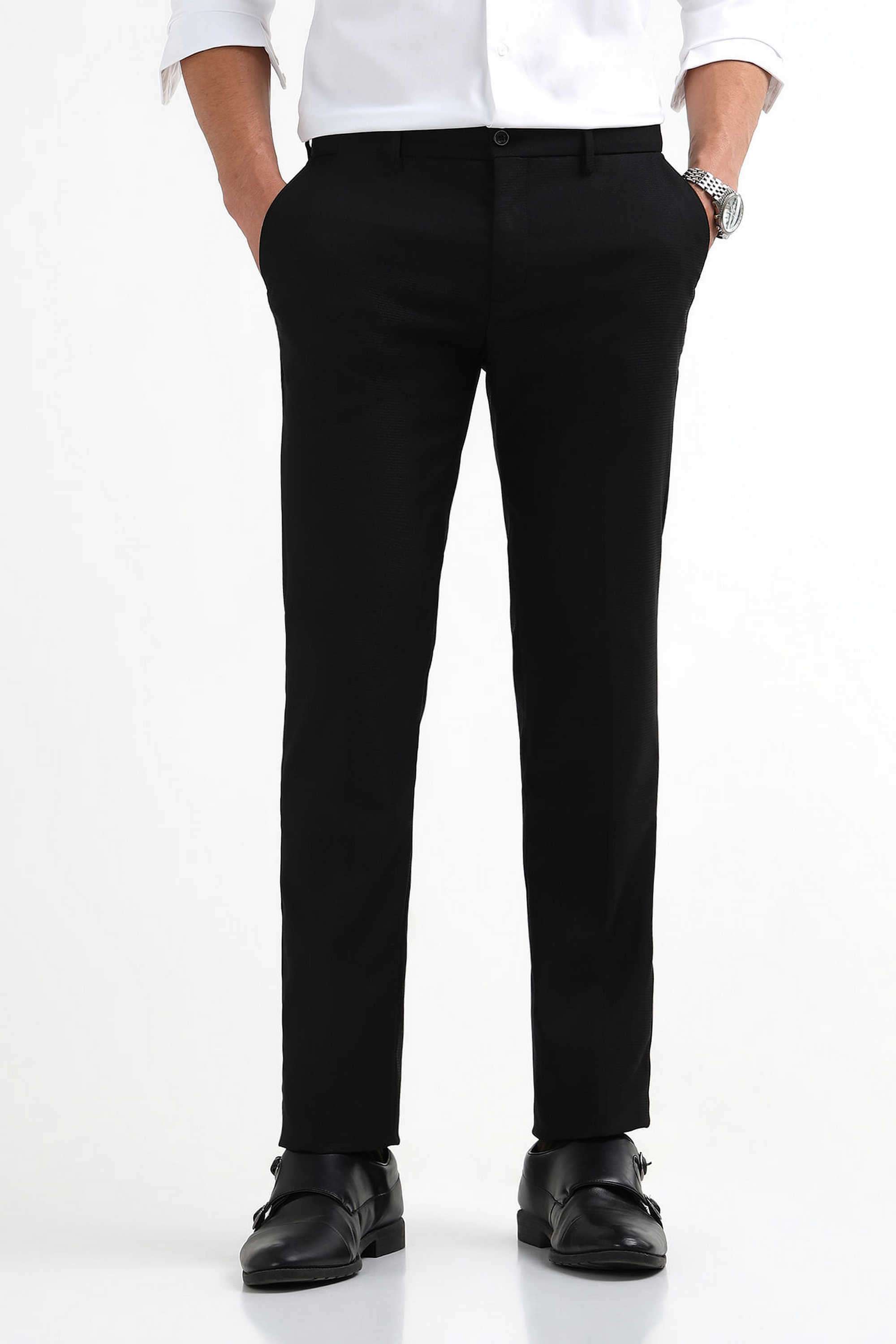 Solid-Blended-Fabric-Regular-Fit-Men-Formal-Wear-Trouser