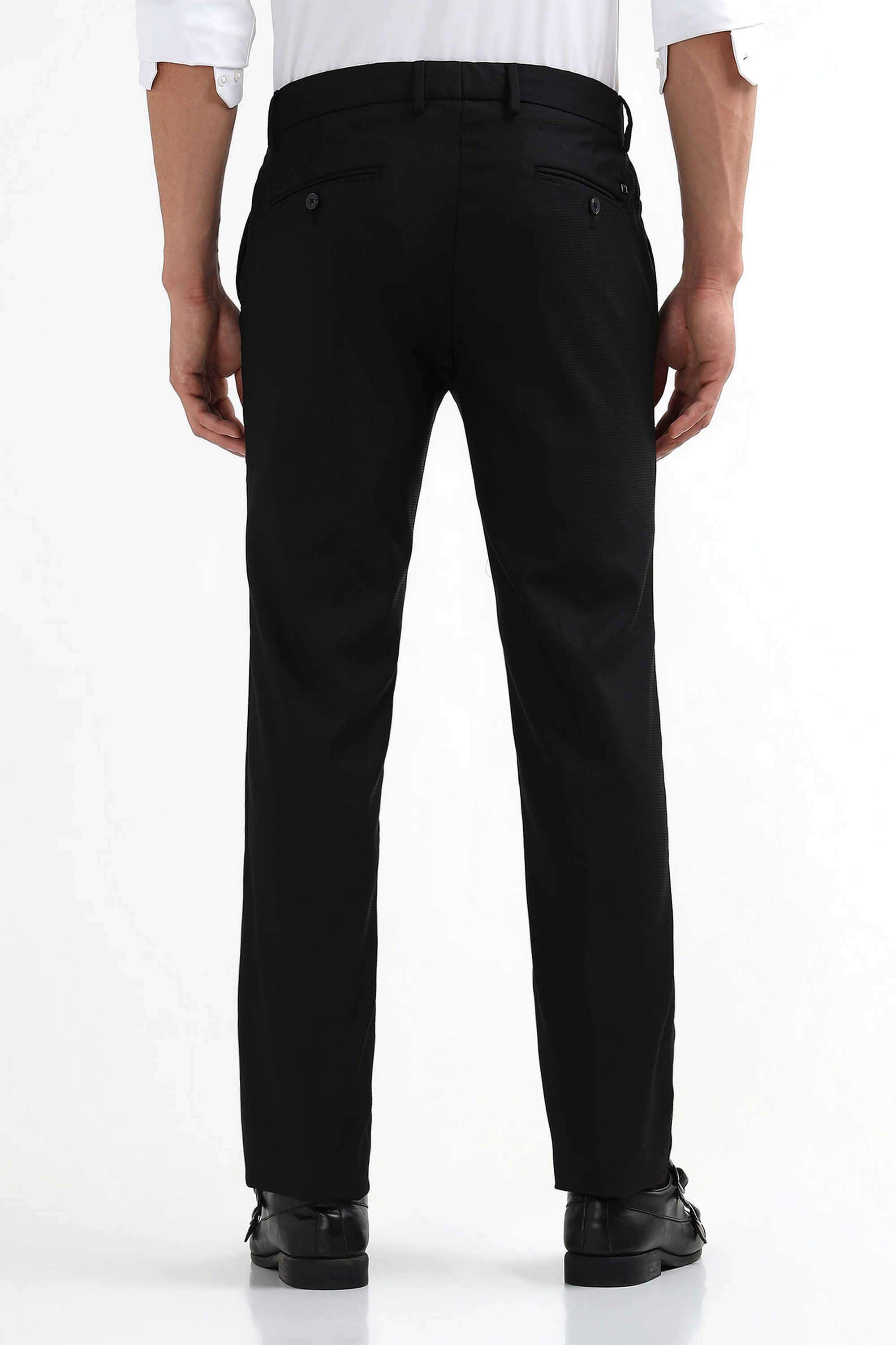 Solid-Blended-Fabric-Regular-Fit-Men-Formal-Wear-Trouser