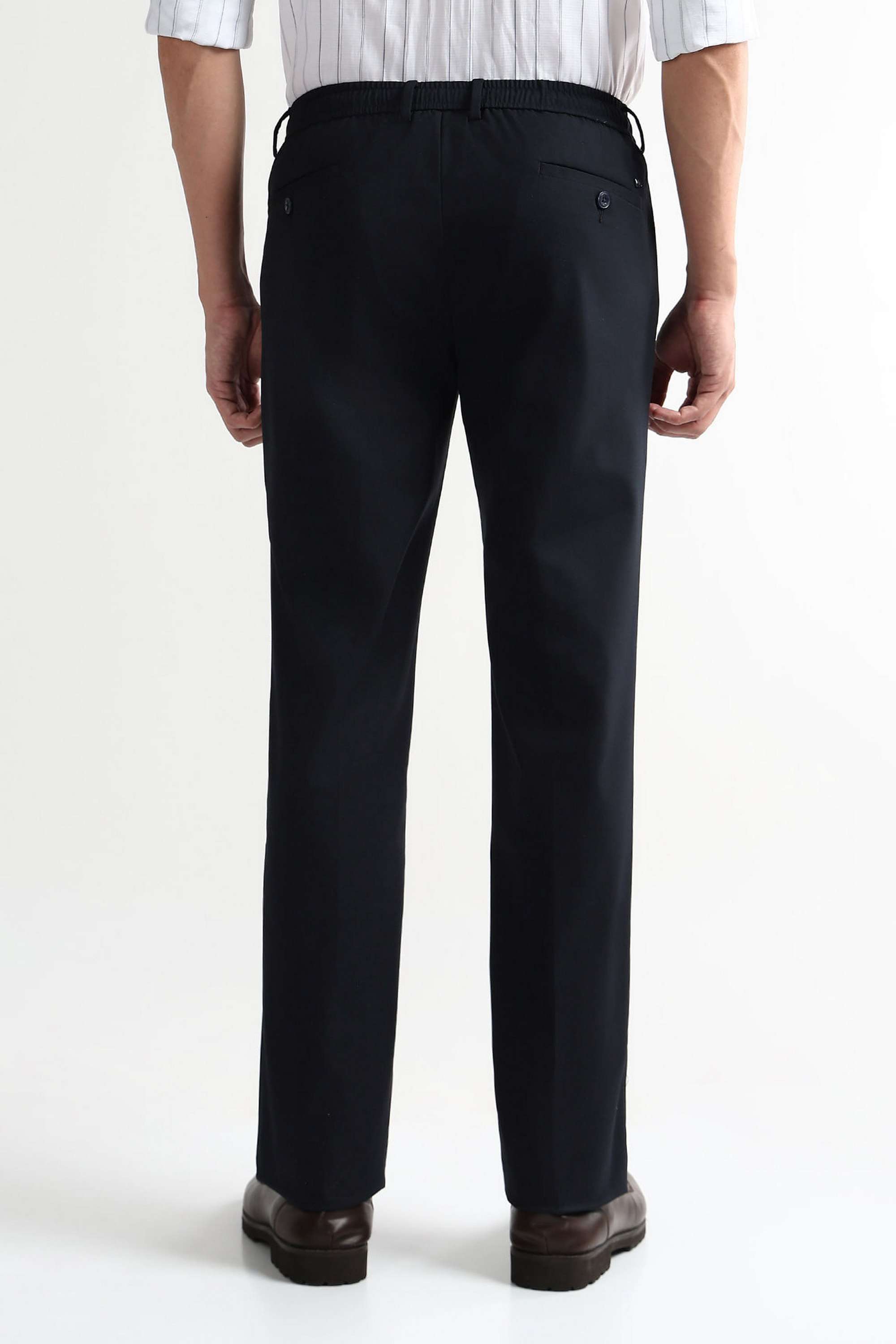 Stripes-Blended-Fabric-Regular-Fit-Men-s-Casual-Wear-Trousers