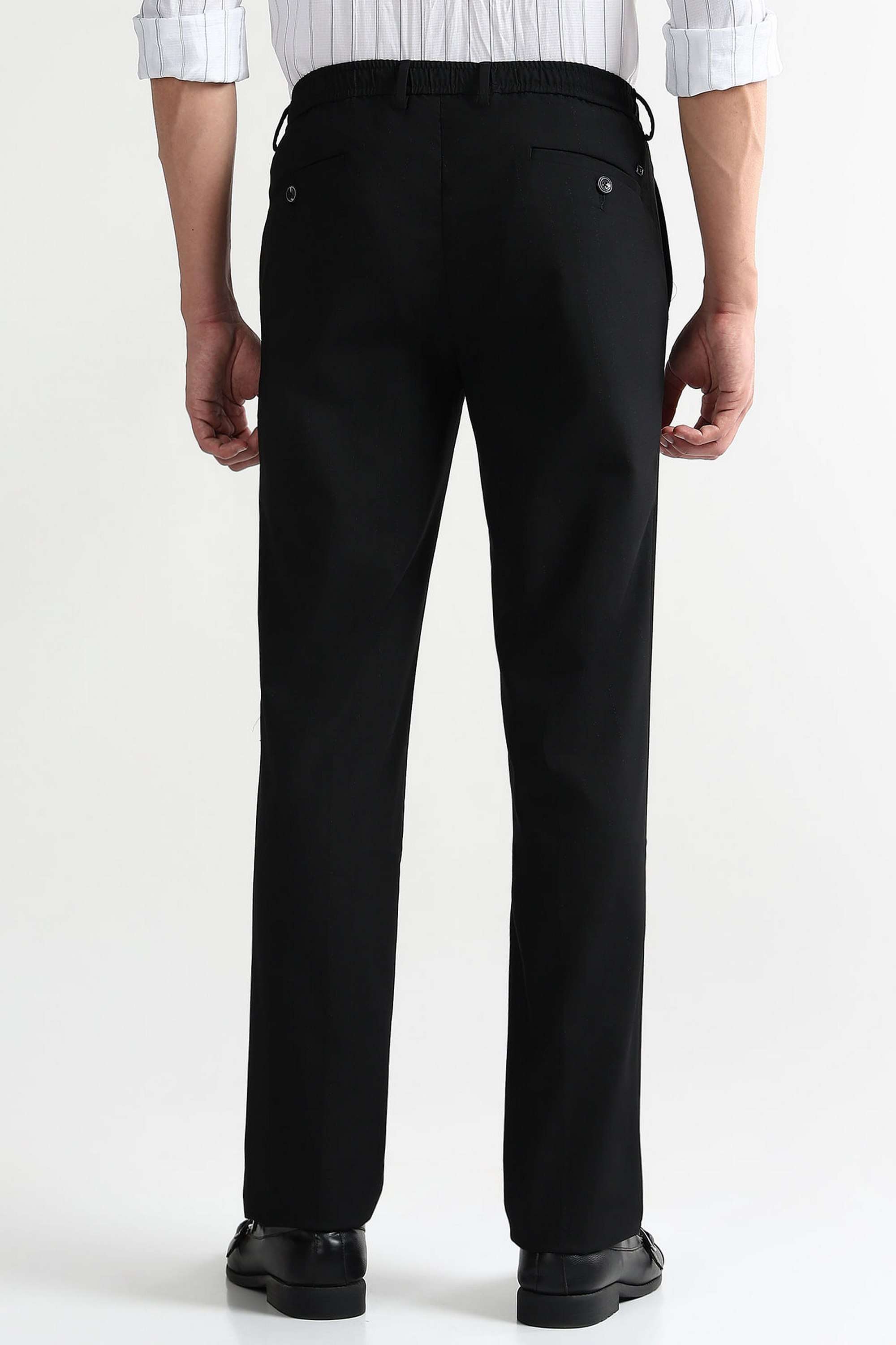 Stripes-Blended-Fabric-Regular-Fit-Men-s-Casual-Wear-Trousers