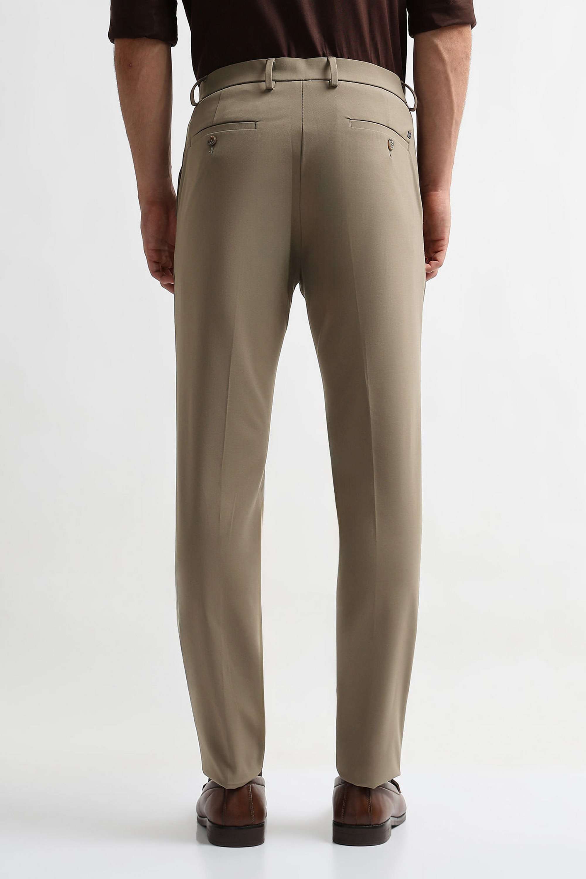 Solid-Blended-Fabric-Slim-Fit-Men-s-Casual-Wear-Trousers