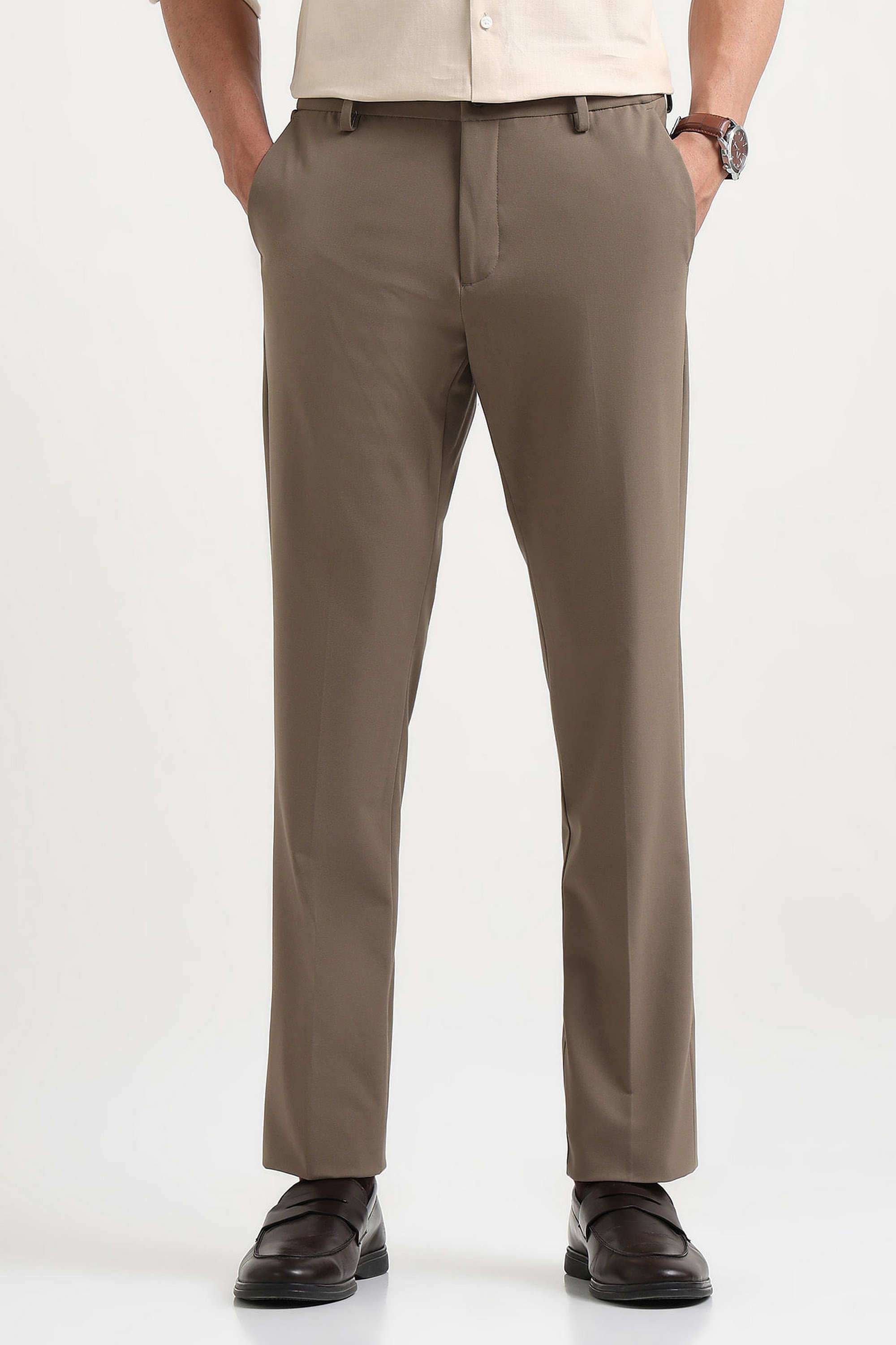 Textured-Poly-Cotton-Regular-Fit-Men-Formal-Wear-Trousers