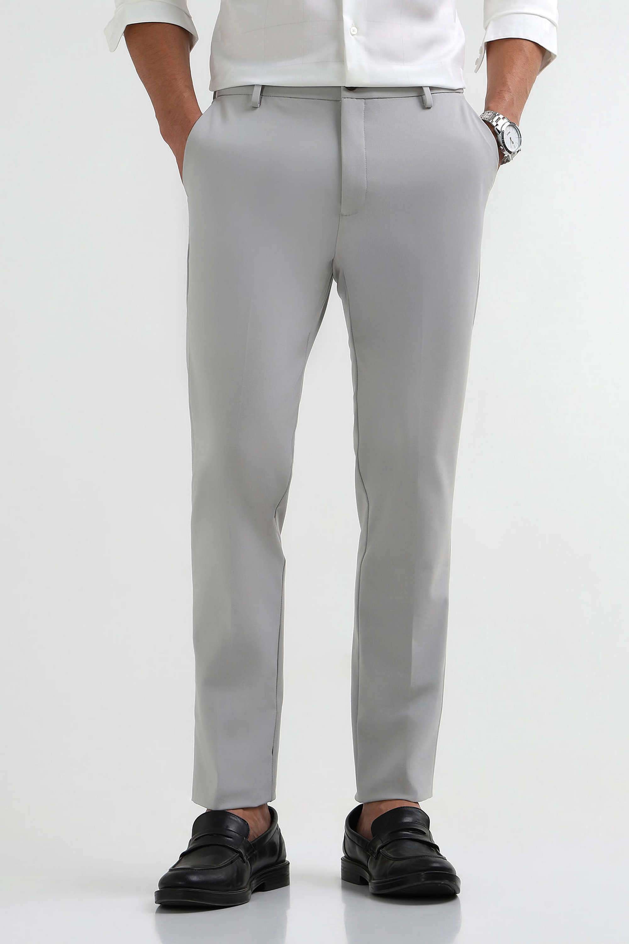 Solid-Polyester-Viscose-Super-Skinny-Fit-Men-s-Formal-Trousers