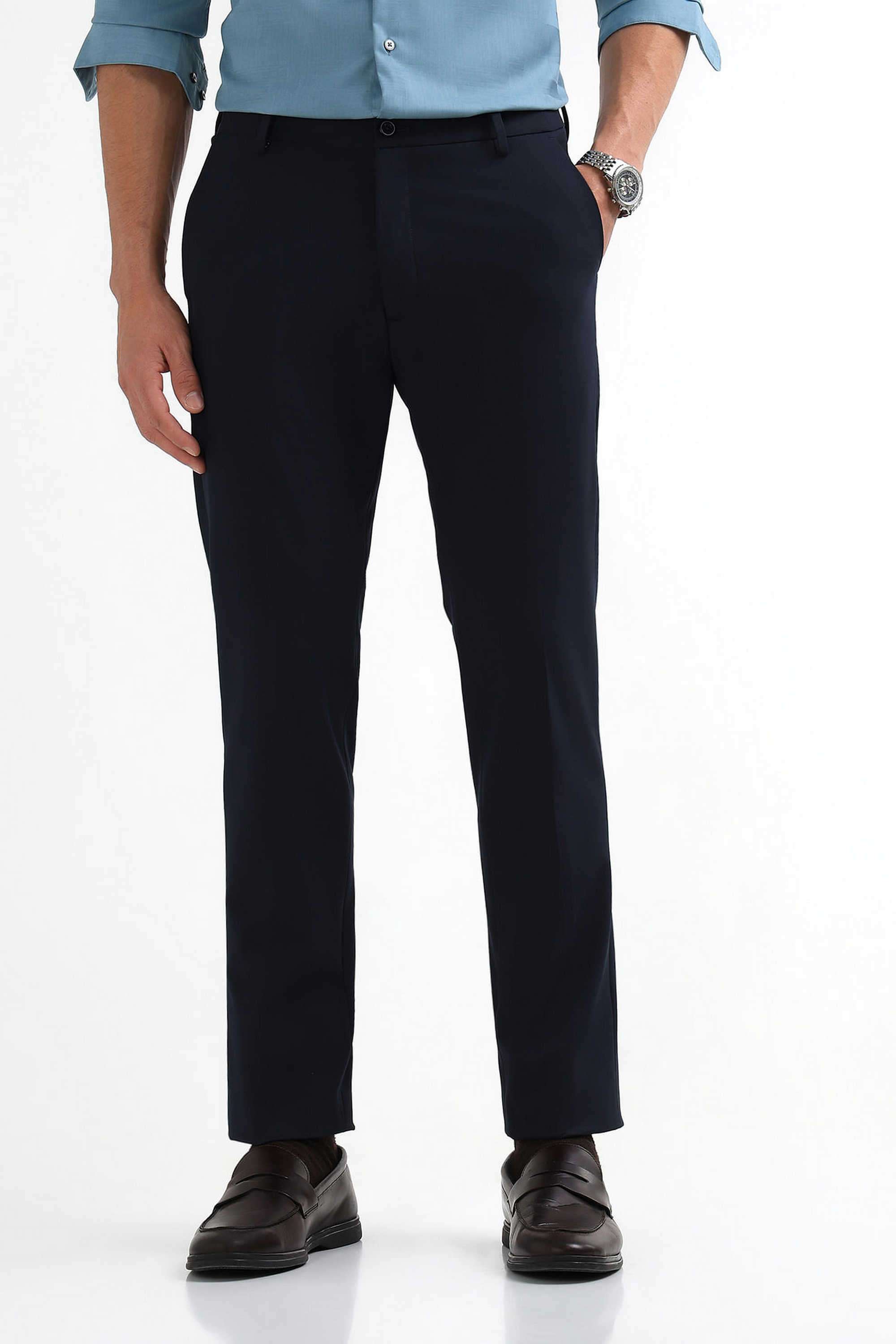 Solid-Blended-Fabric-Super-Slim-Fit-Men-s-Formal-Trousers