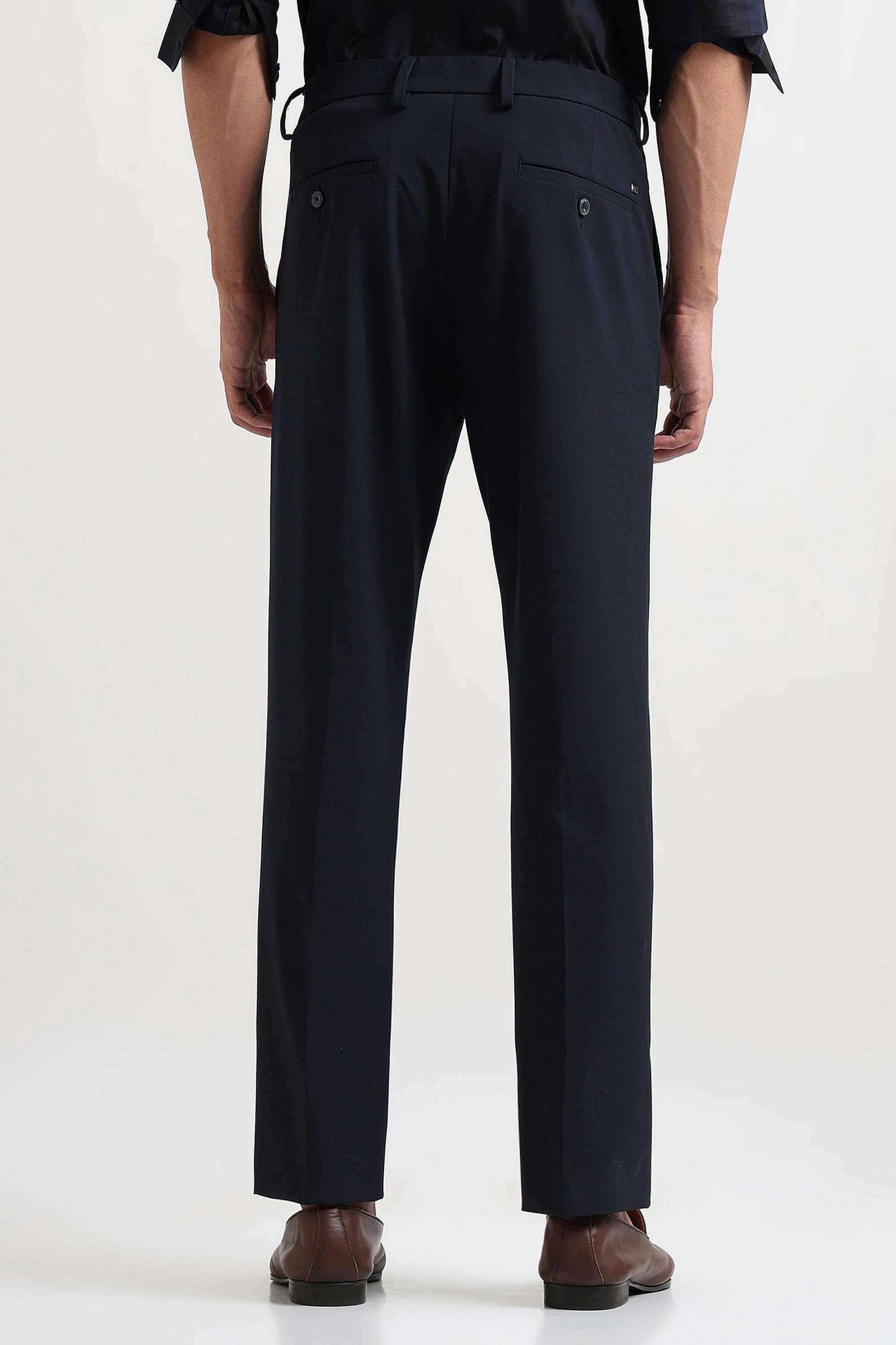 Textured-Poly-Cotton-Regular-Fit-Men-Formal-Wear-Trousers