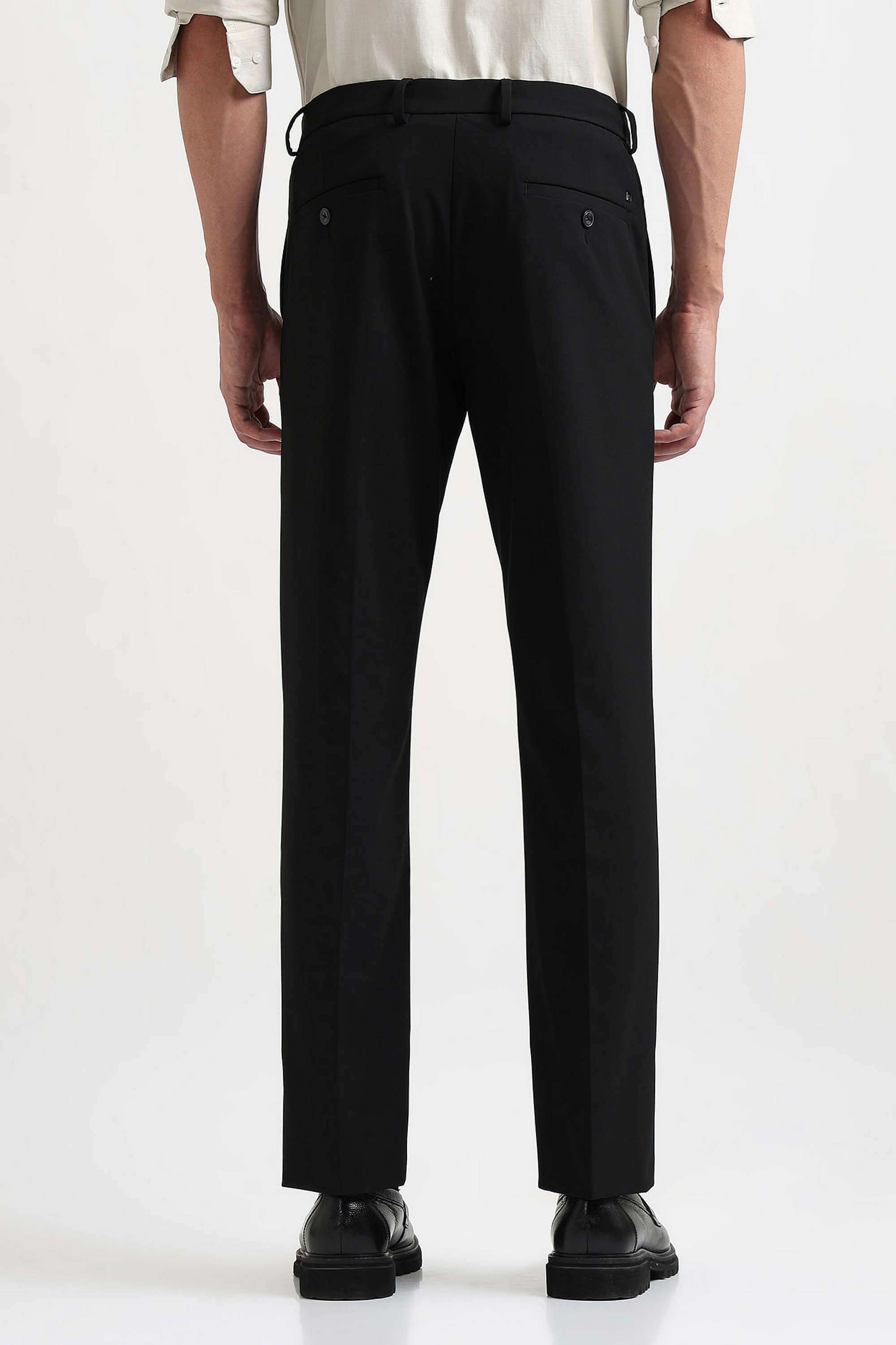 Textured-Poly-Cotton-Regular-Fit-Men-Formal-Wear-Trousers