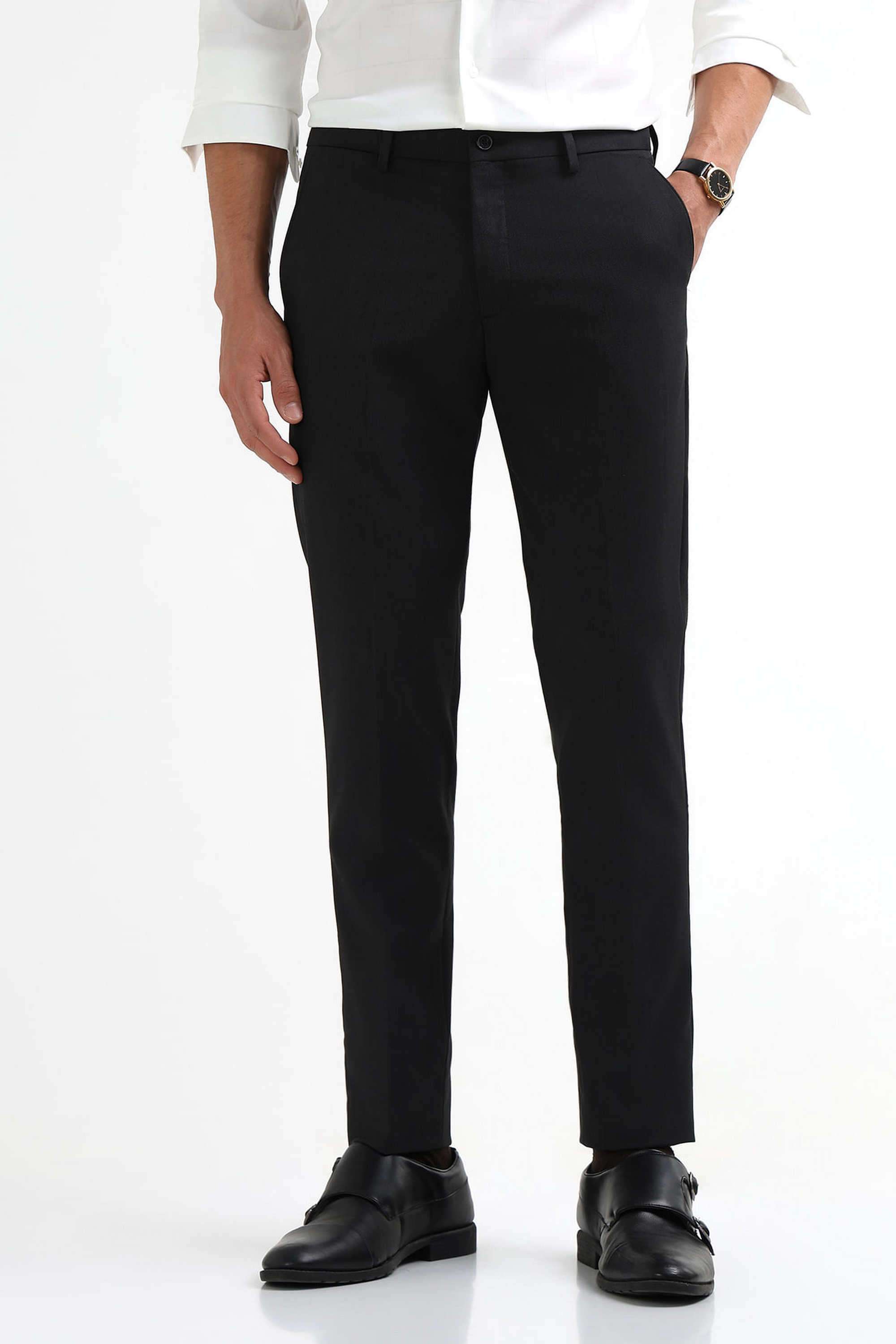 Solid-Polyester-Viscose-Super-Skinny-Fit-Men-s-Formal-Trousers