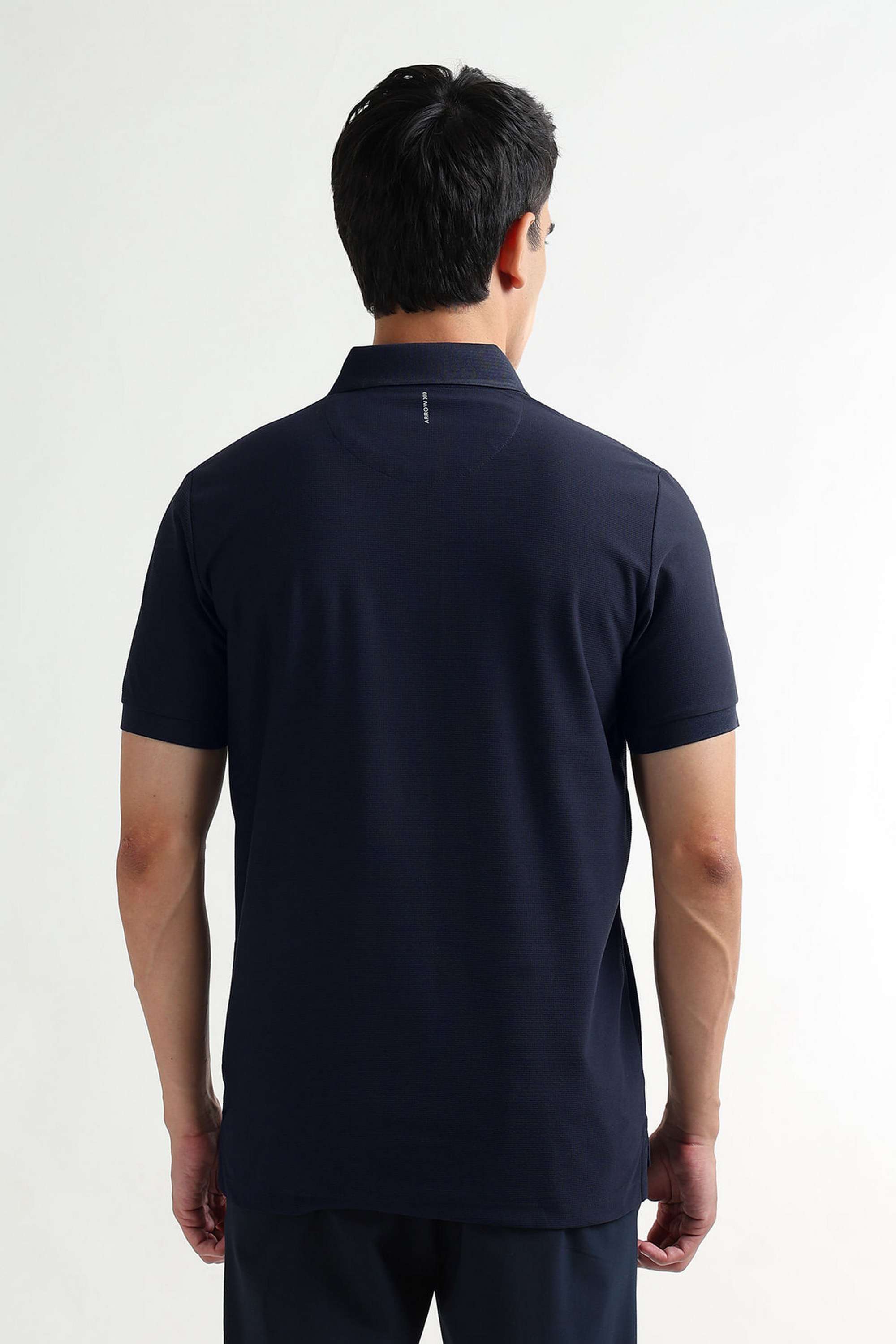 Solid-Cotton-Blend-Polo-Men-s-T-Shirt