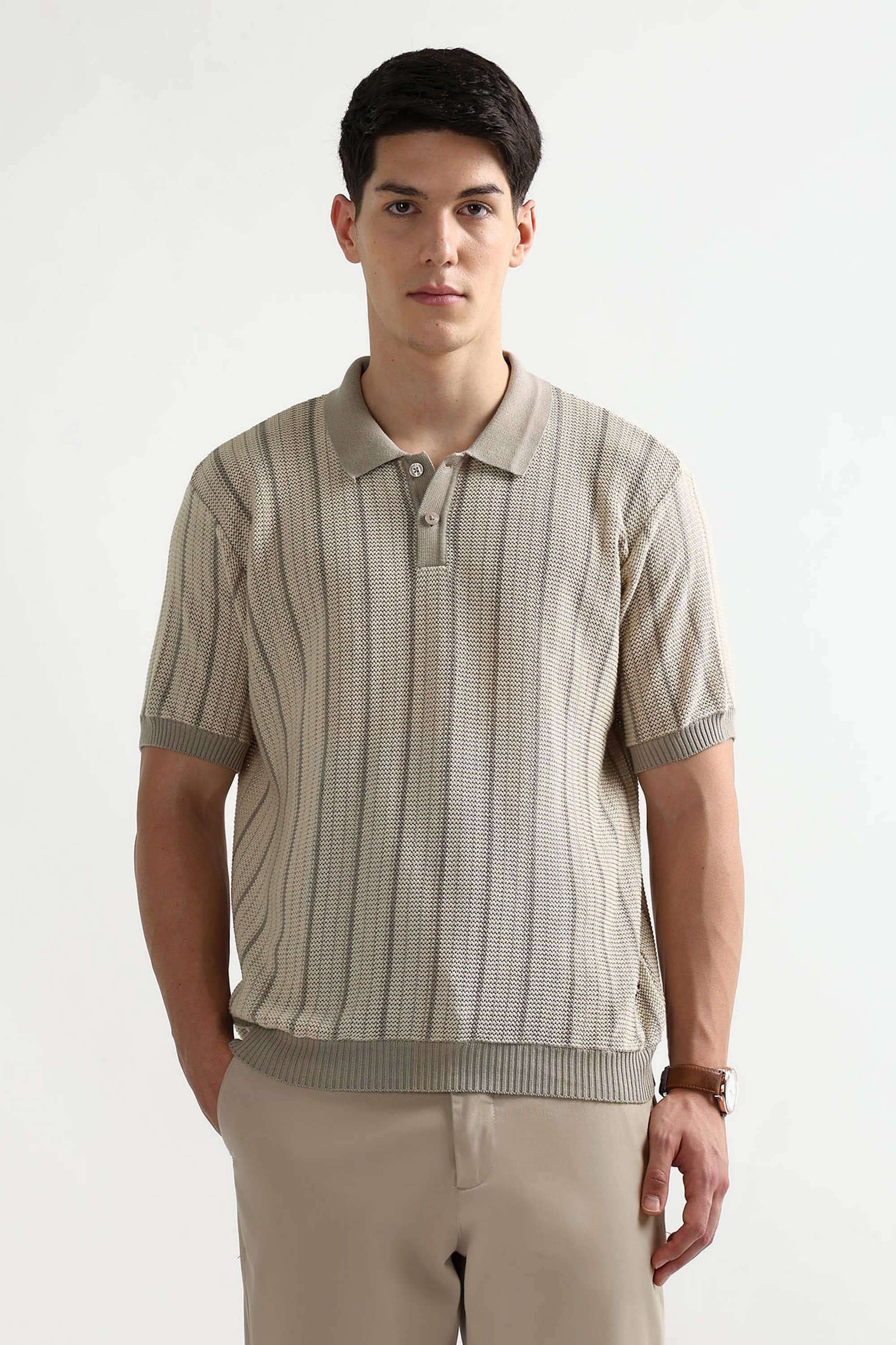 Solid-Cotton-Blend-Polo-Men-s-T-Shirt