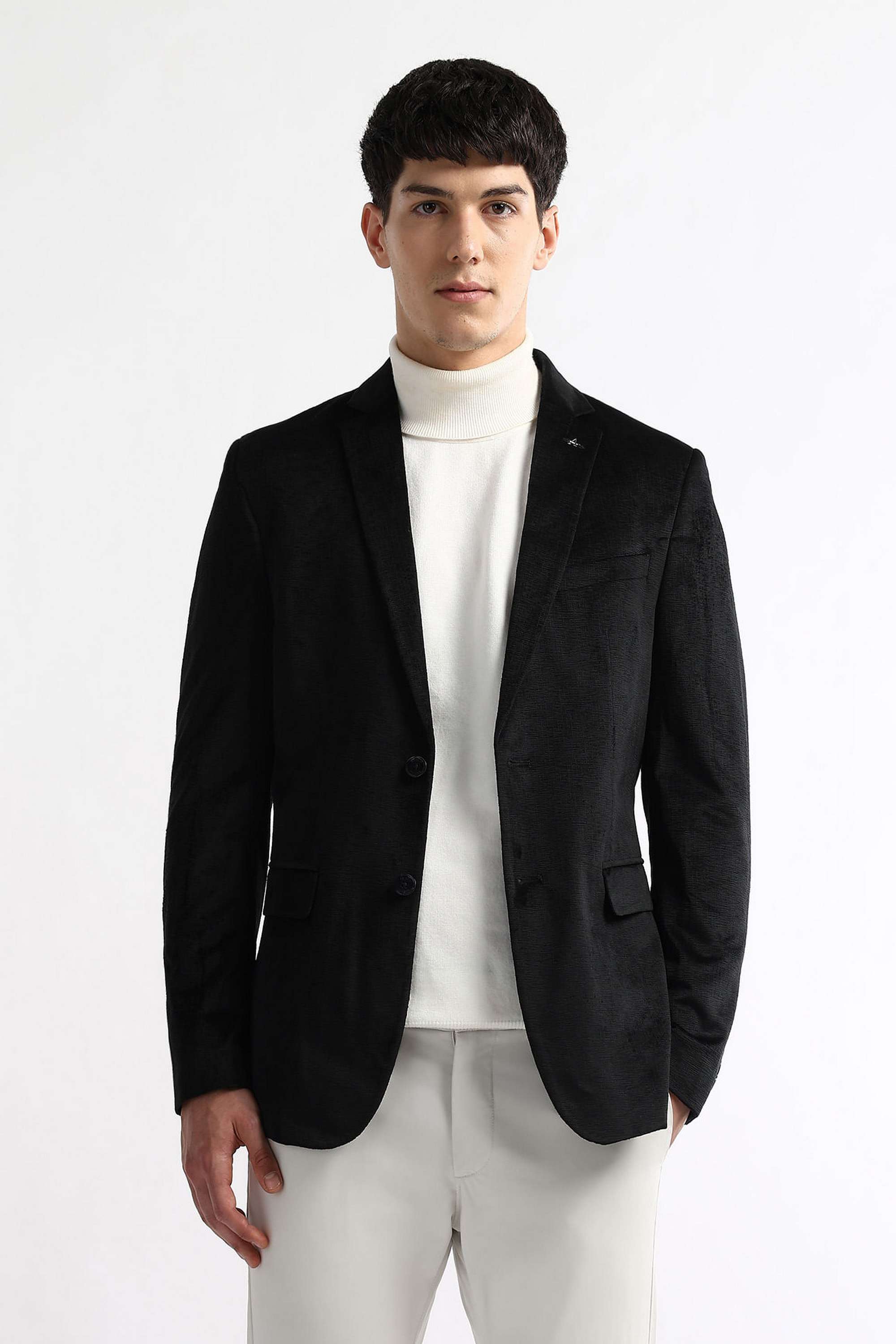 Solid-Terrylene-Rayon-Regular-Fit-Men-s-Formal-Blazer