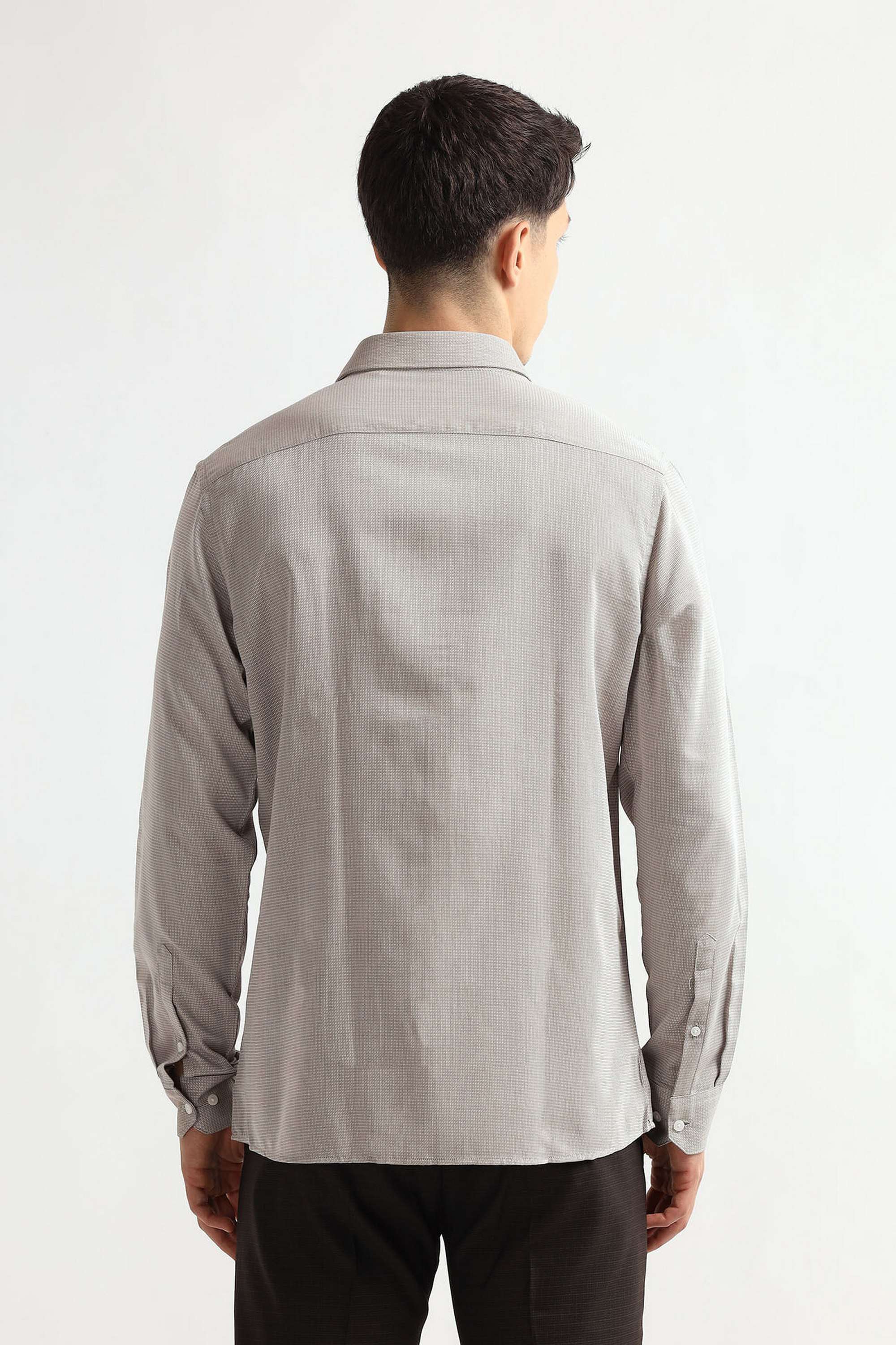 Solid-Polyester-Viscose-Regular-Fit-Men-s-Shirt