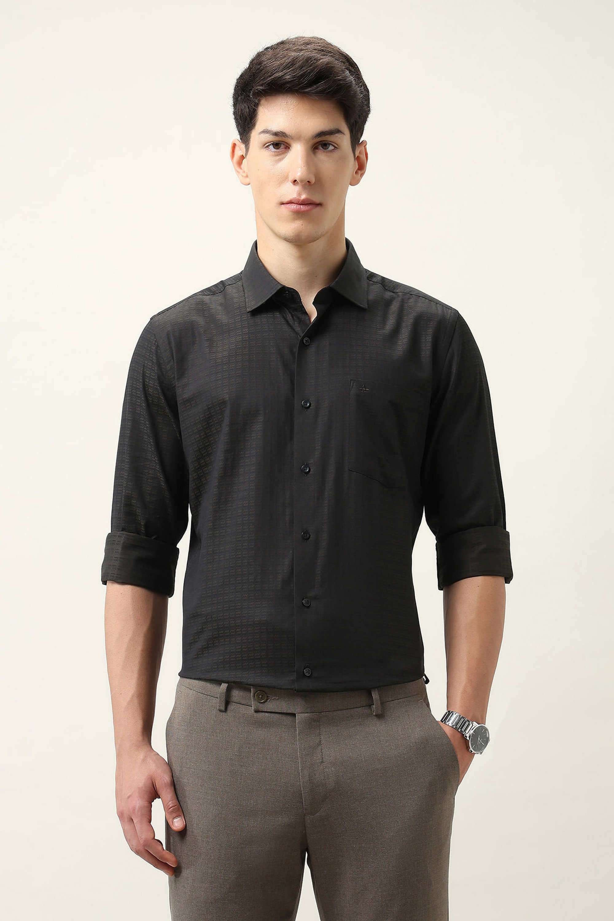 Solid-Cotton-Regular-Fit-Men-s-Shirt
