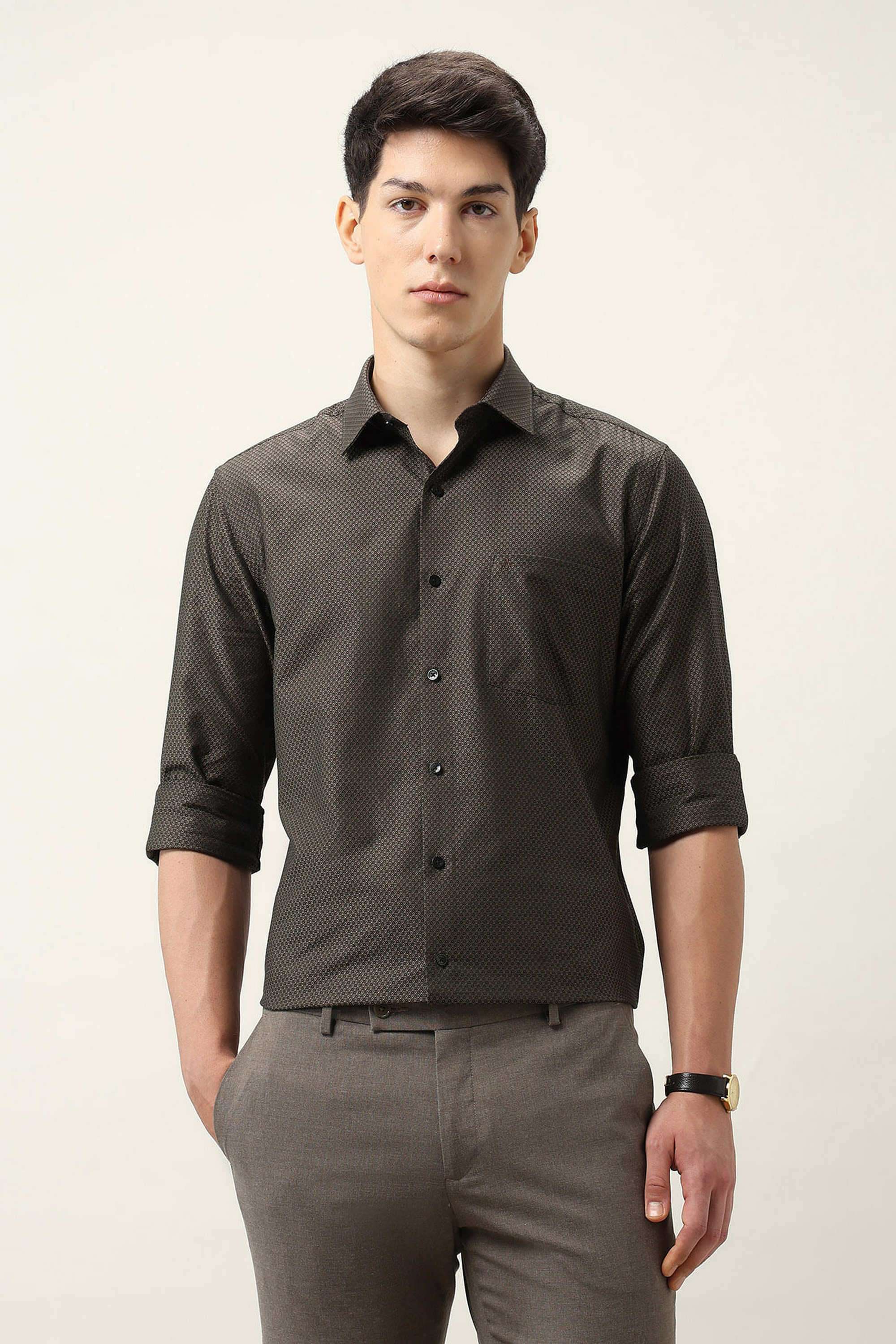 Solid-Cotton-Regular-Fit-Men-s-Shirt