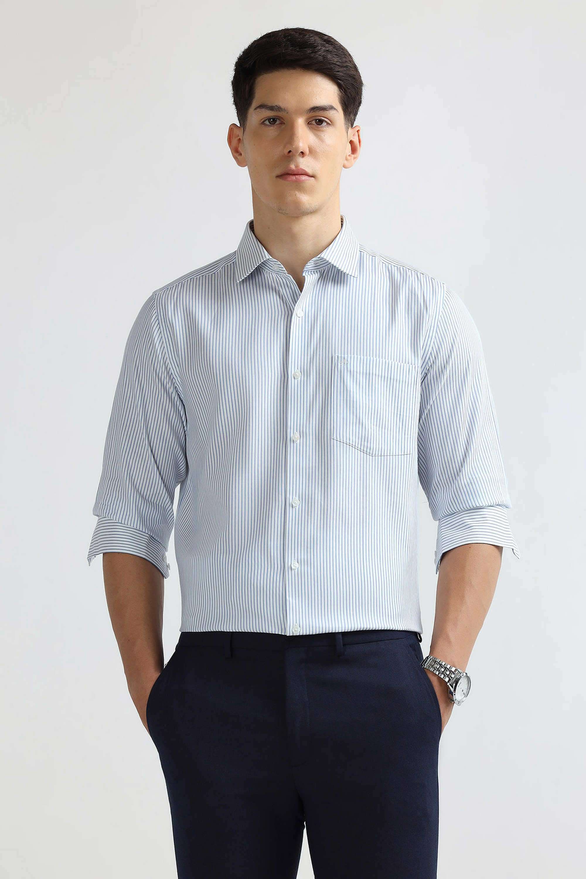 Solid-Cotton-Regular-Fit-Men-s-Shirt