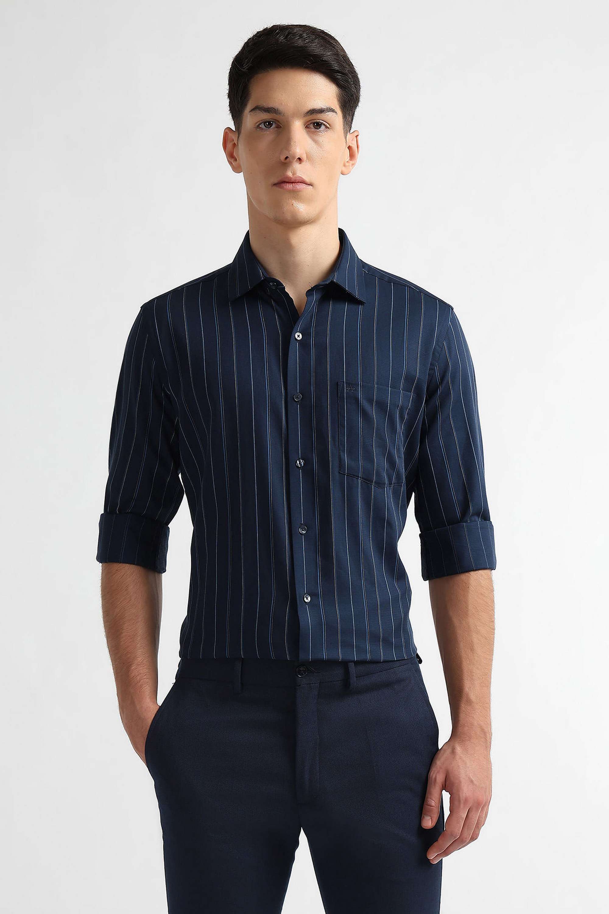 Solid-Cotton-Regular-Fit-Men-s-Casual-Wear-Shirt