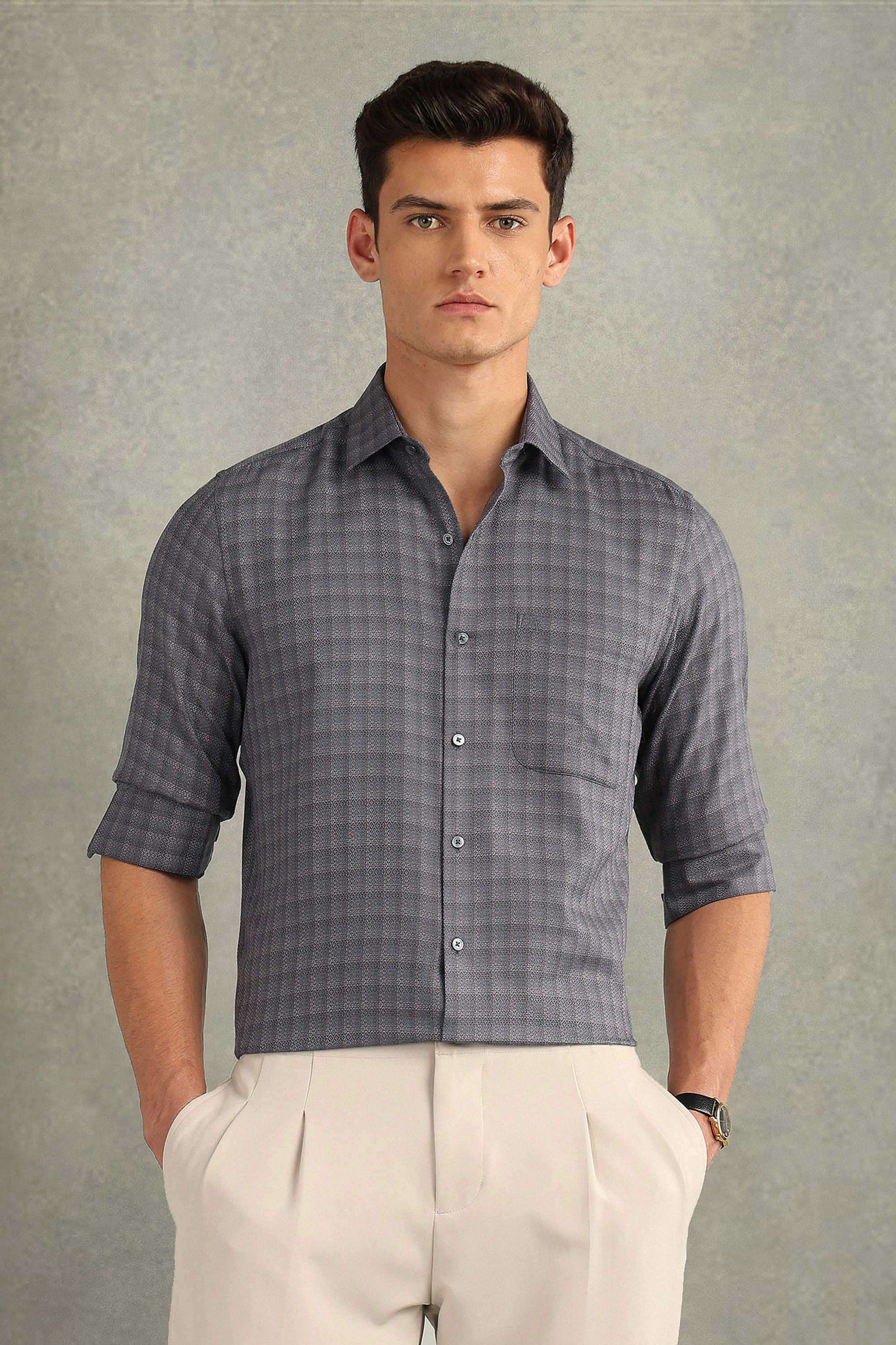 Checks-Cotton-Regular-Fit-Men-s-Formal-Shirt
