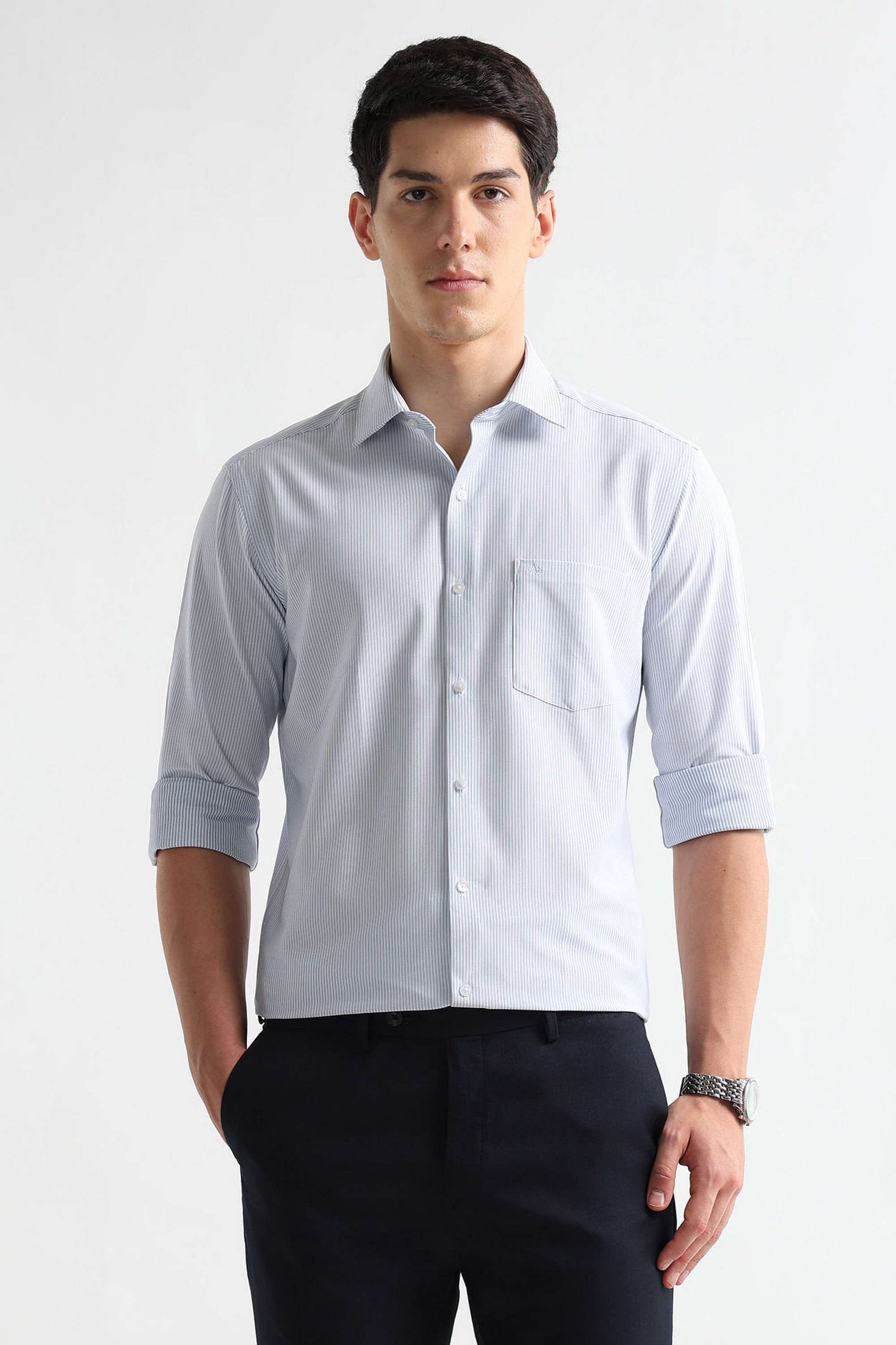 Stripes-Modal-Slim-Fit-Men-s-Shirt