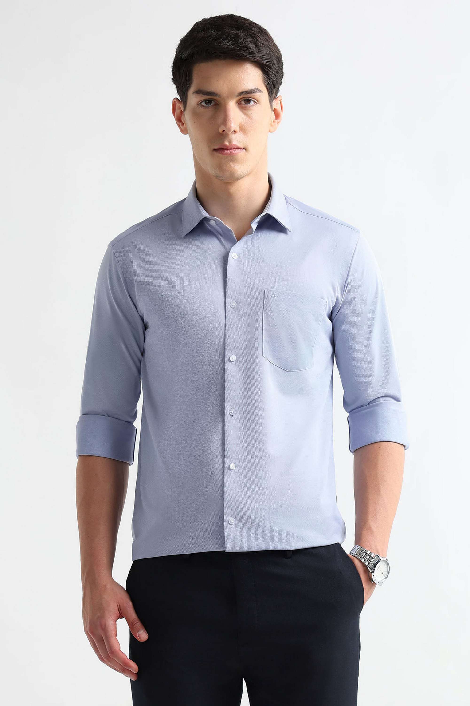 Solid-Modal-Slim-Fit-Men-s-Shirt