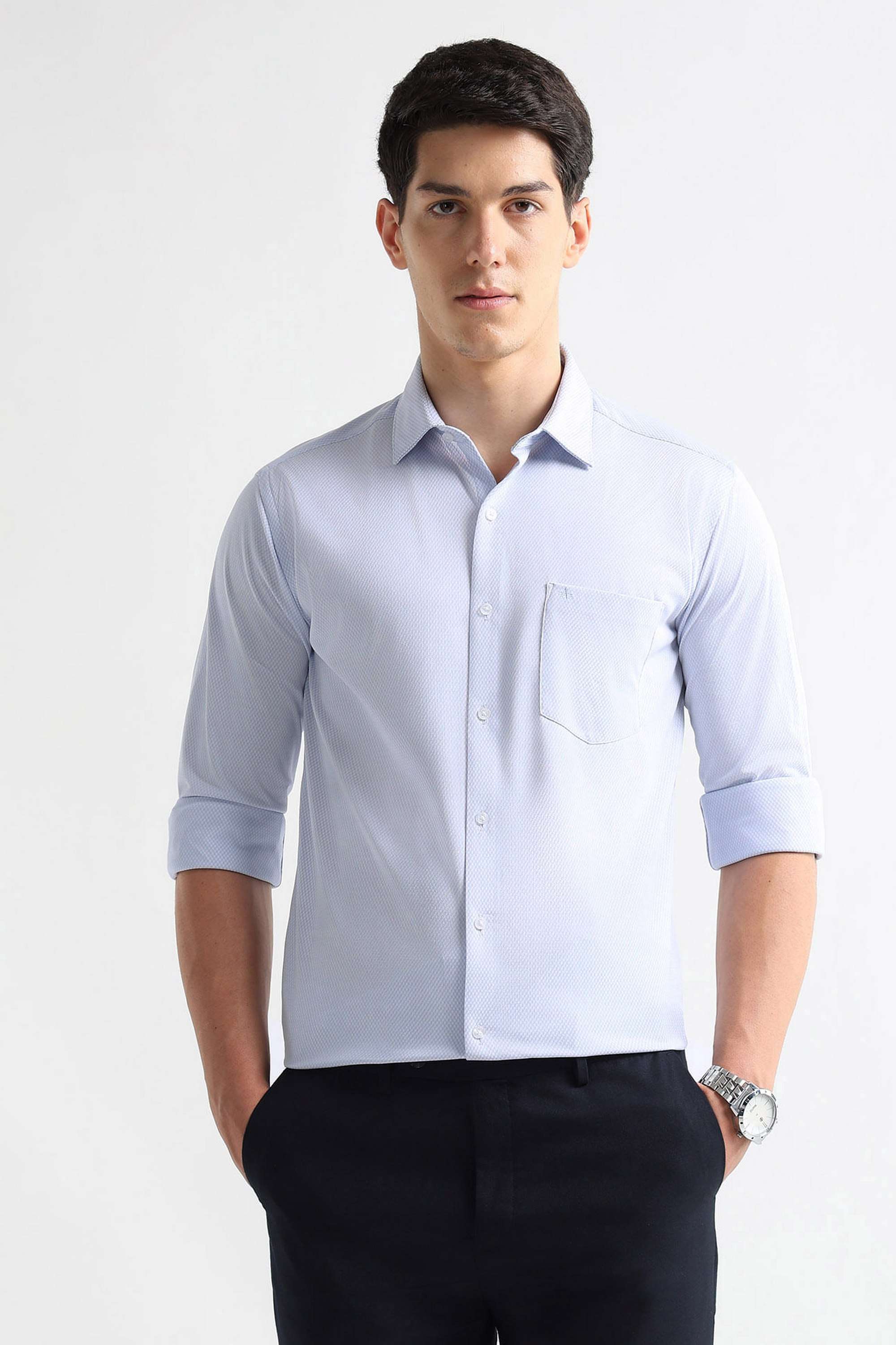 Solid-Modal-Slim-Fit-Men-s-Shirt