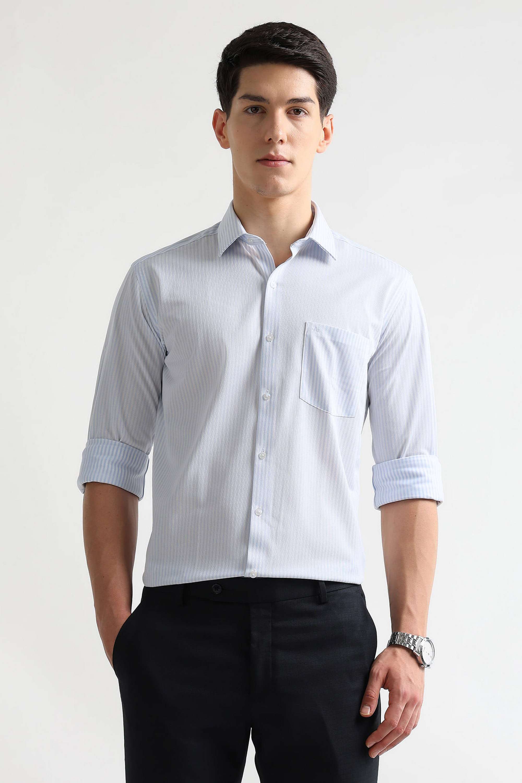 Stripes-Modal-Slim-Fit-Men-s-Shirt