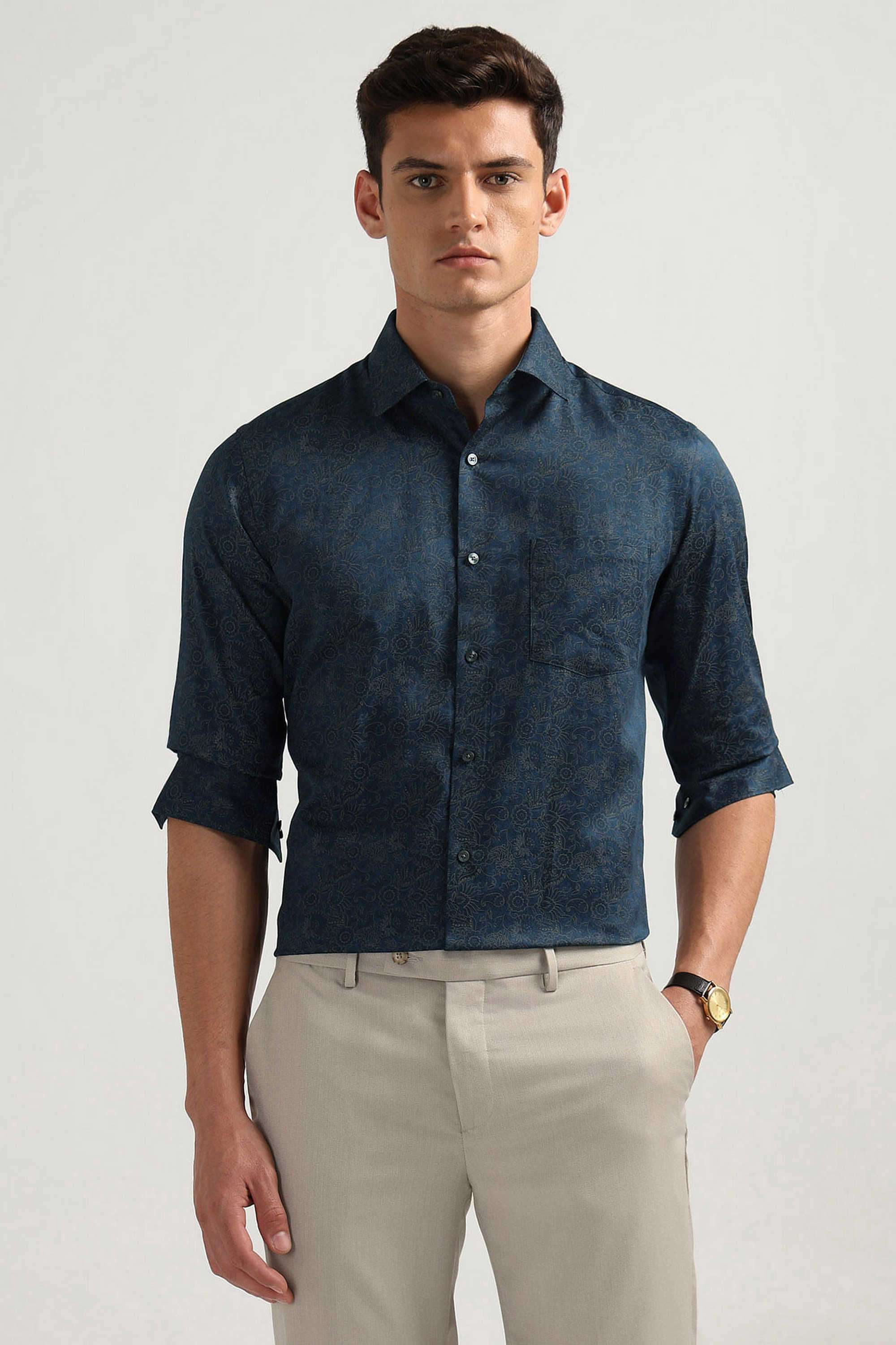 Printed-Cotton-Slim-Fit-Men-s-Casual-Shirt