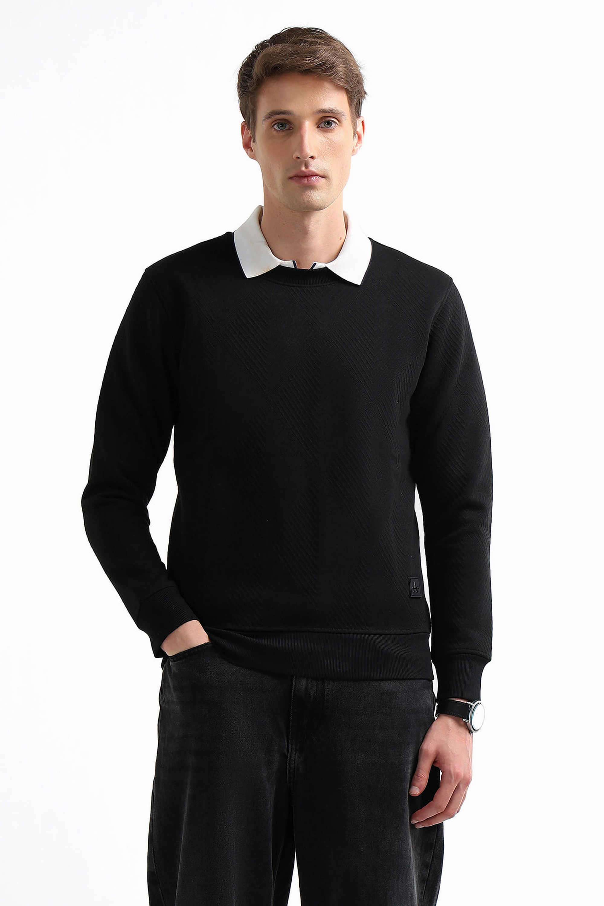 Knitted-Cotton-Regular-Fit-Men-Sweatshirt