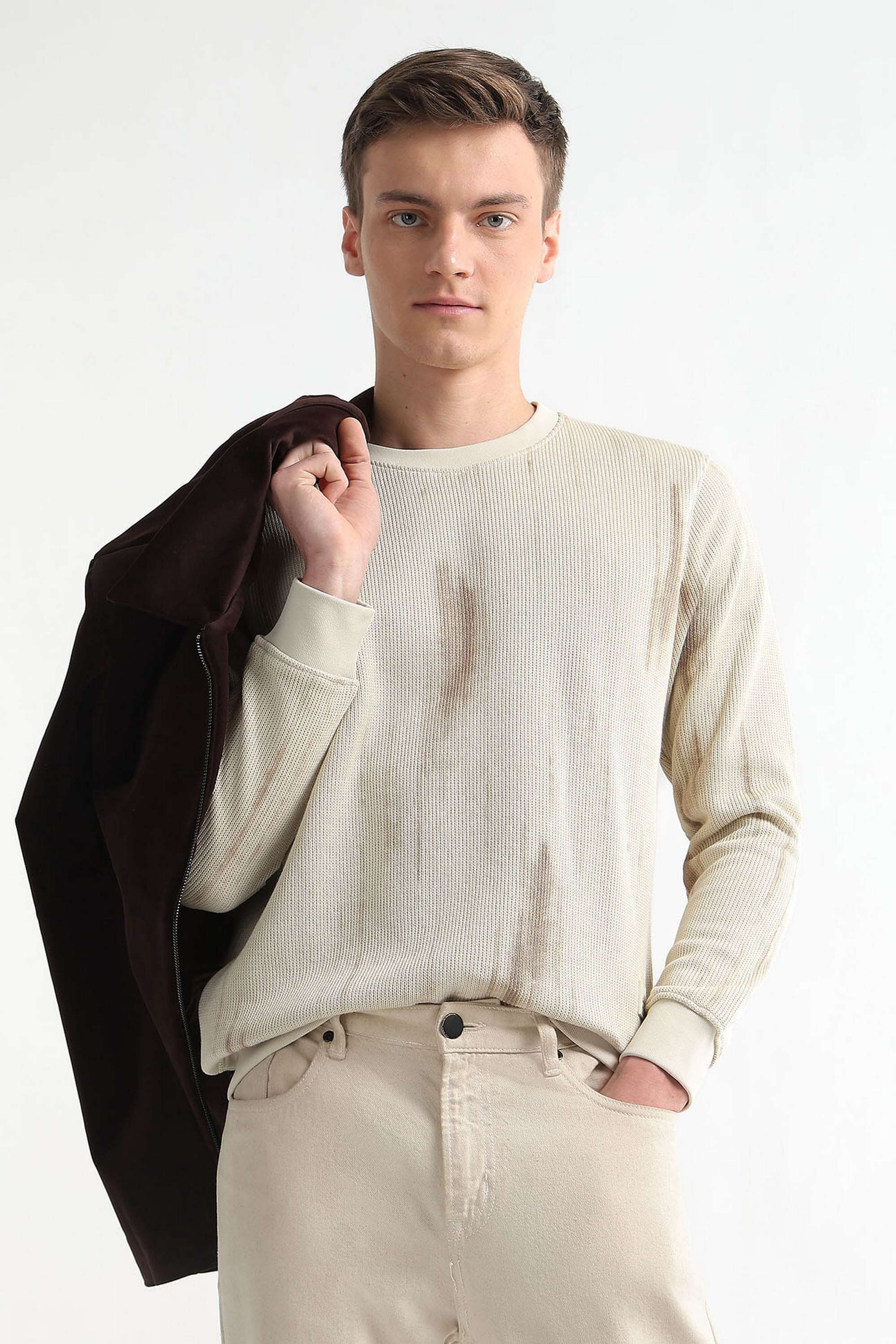 Knitted-Cotton-Regular-Fit-Men-Sweatshirt