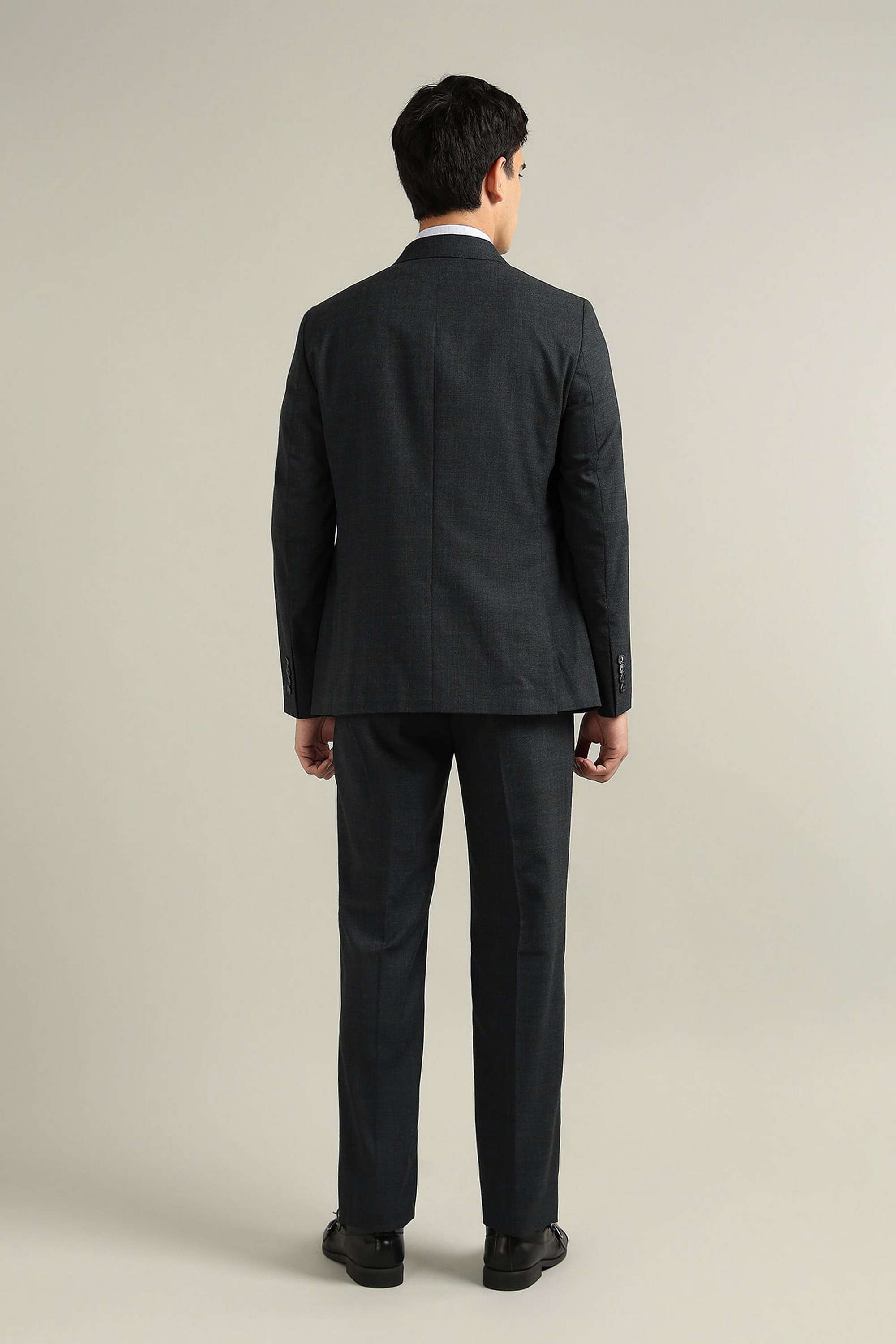 Checks-Blended-Fabric-Super-Slim-Fit-Men-s-Formal-Wear-Suit