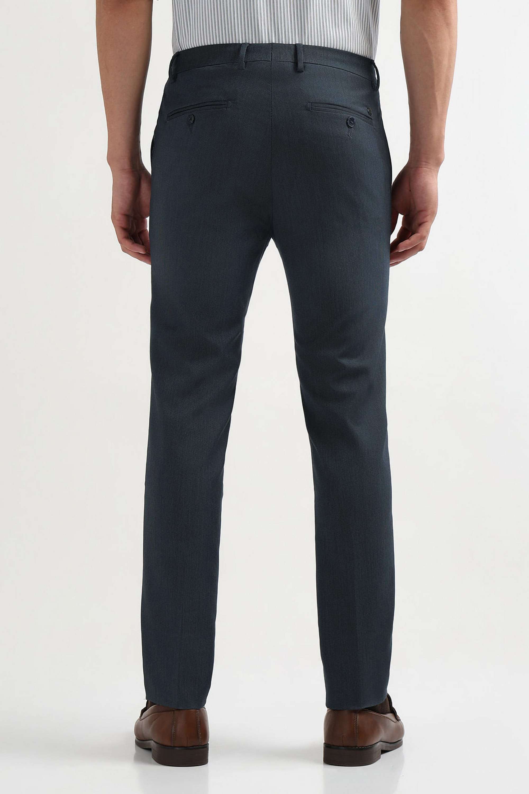 Textured-Blended-Fabric-Slim-Fit-Men-s-Casual-Wear-Trousers