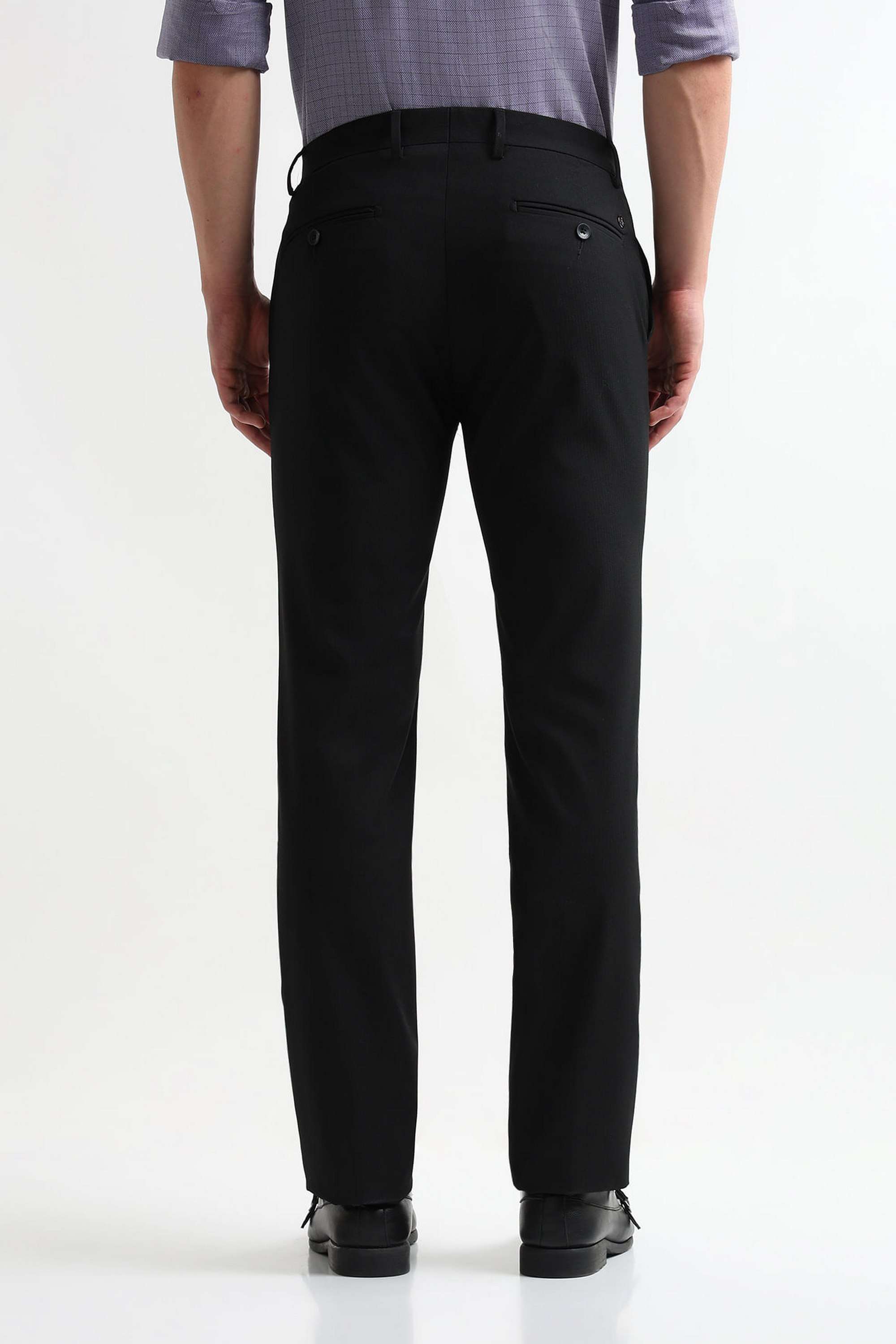 Solid-Polyester-Viscose-Regular-Fit-Men-s-Formal-Trousers