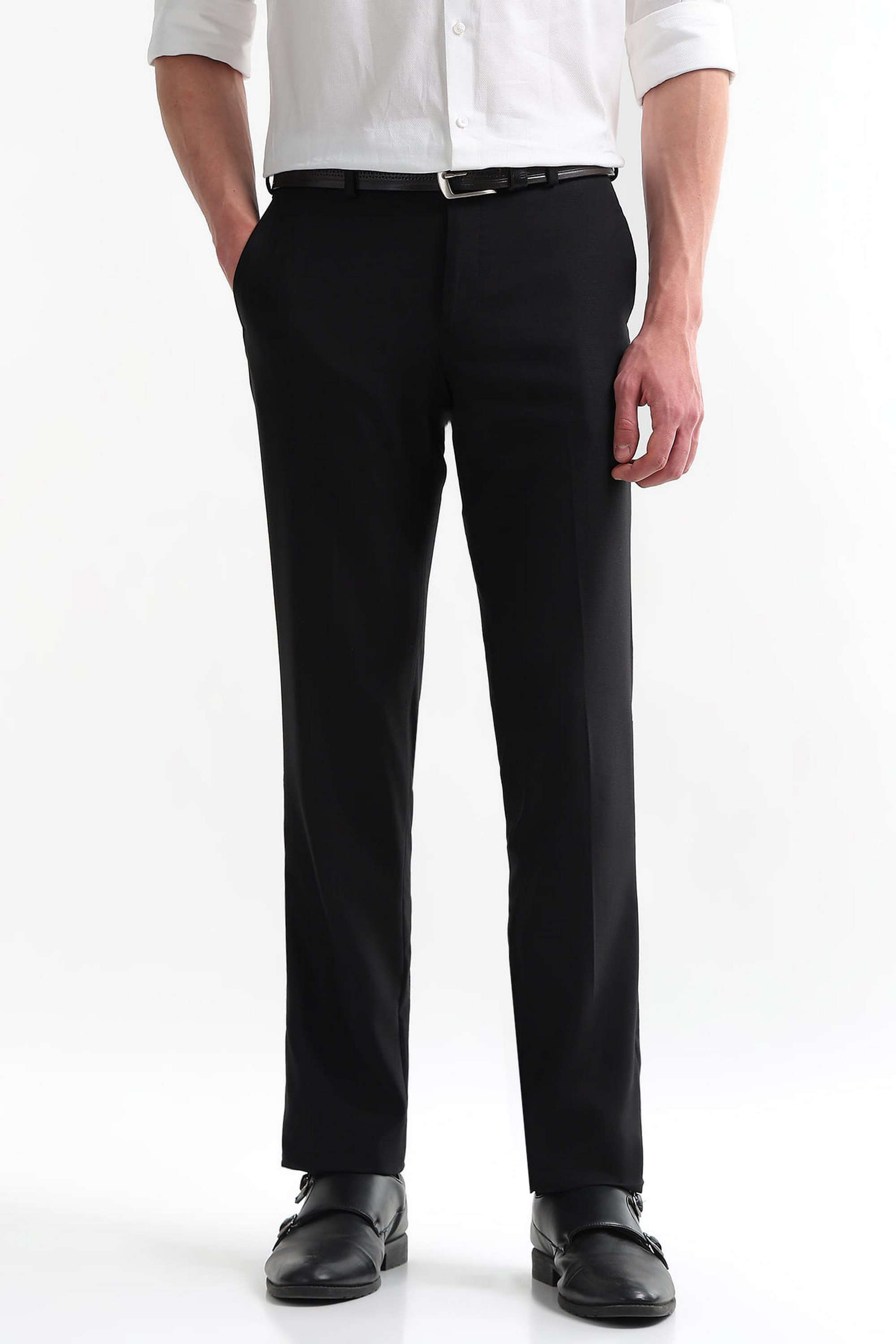Textured-Polyester-Regular-Fit-Men-Formal-Wear-Trouser