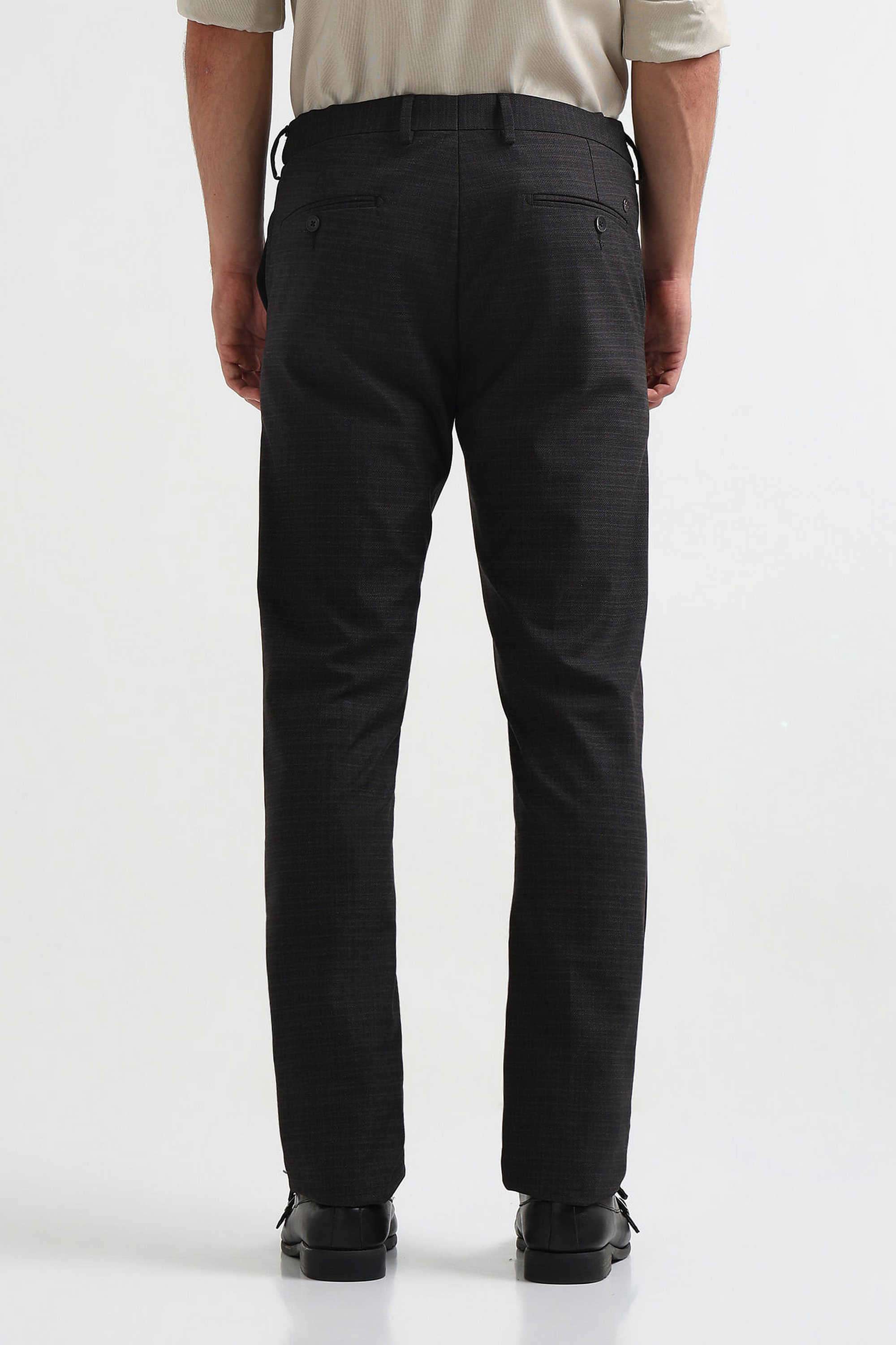 Checks-Blended-Fabric-Regular-Fit-Men-s-Formal-Trousers