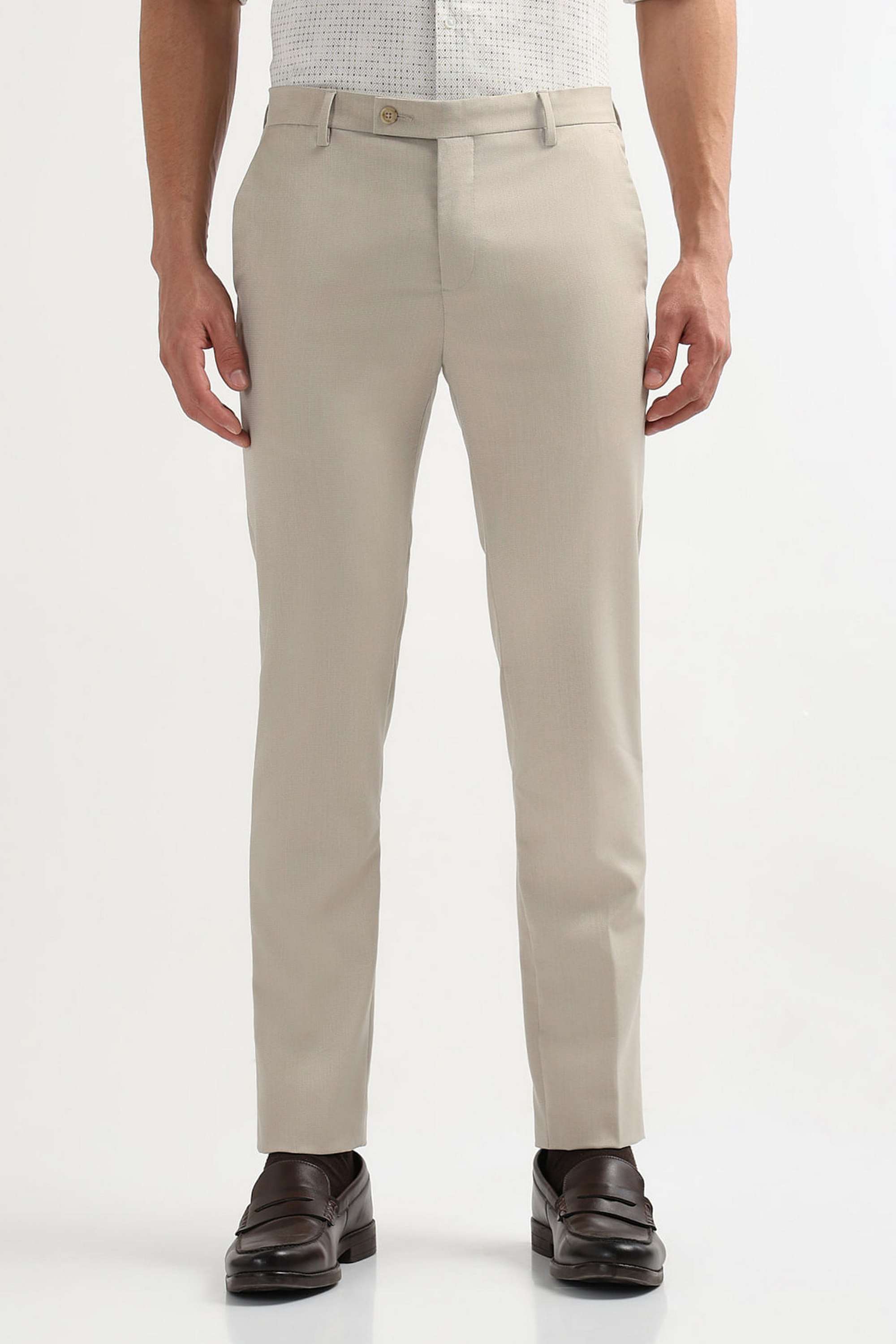 Textured-Blended-Fabric-Slim-Fit-Men-s-Casual-Wear-Trousers
