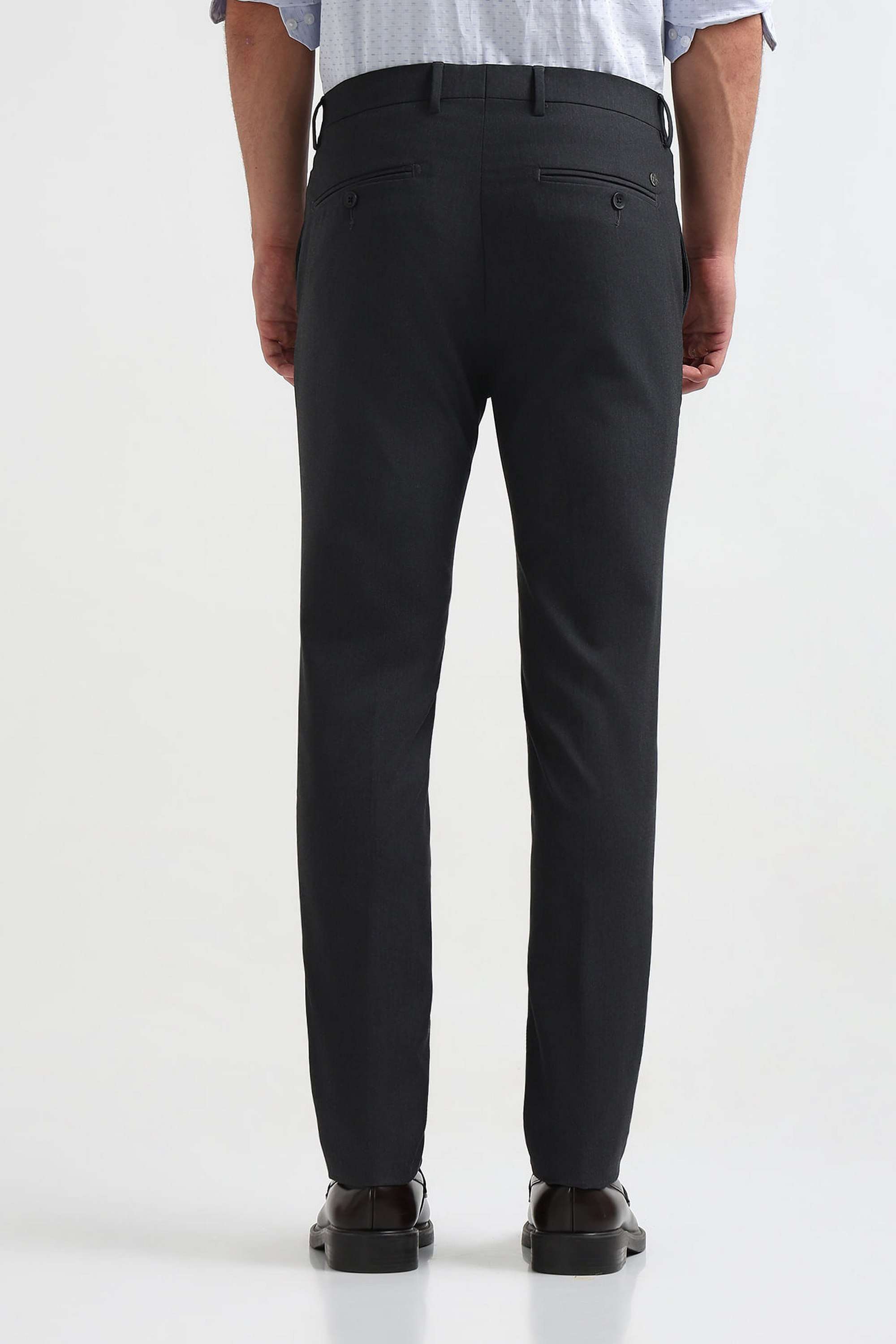 Solid-Blended-Fabric-Slim-Fit-Men-s-Casual-Wear-Trousers
