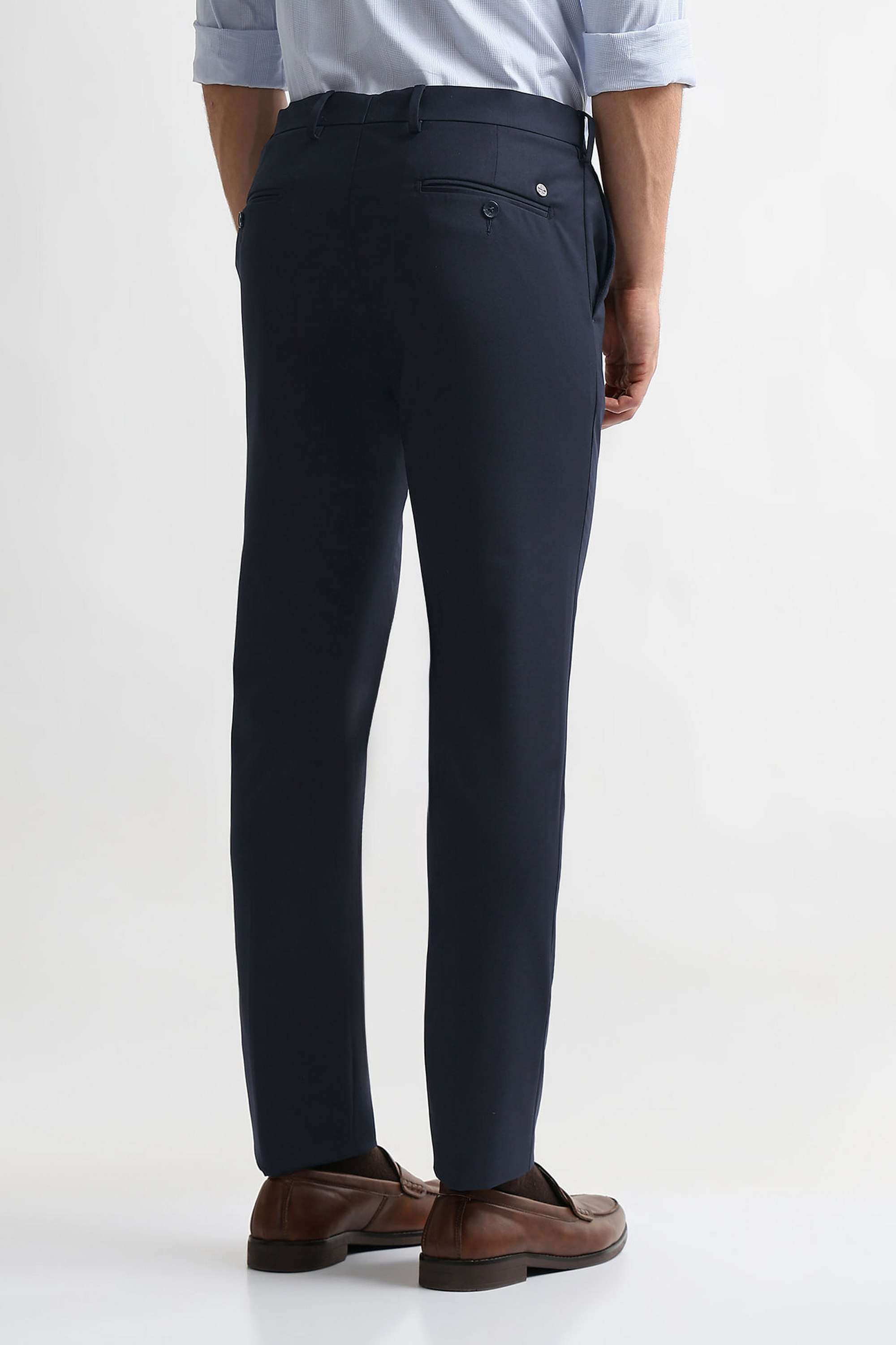 Dobby-Blended-Fabric-Regular-Fit-Men-s-Casual-Wear-Trousers