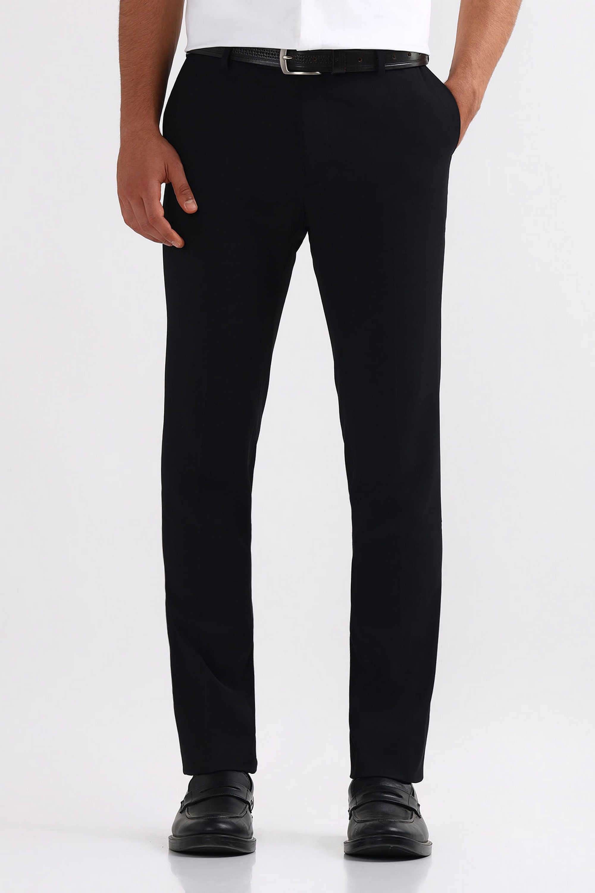 Checks-Blended-Fabric-Regular-Fit-Men-s-Formal-Trousers