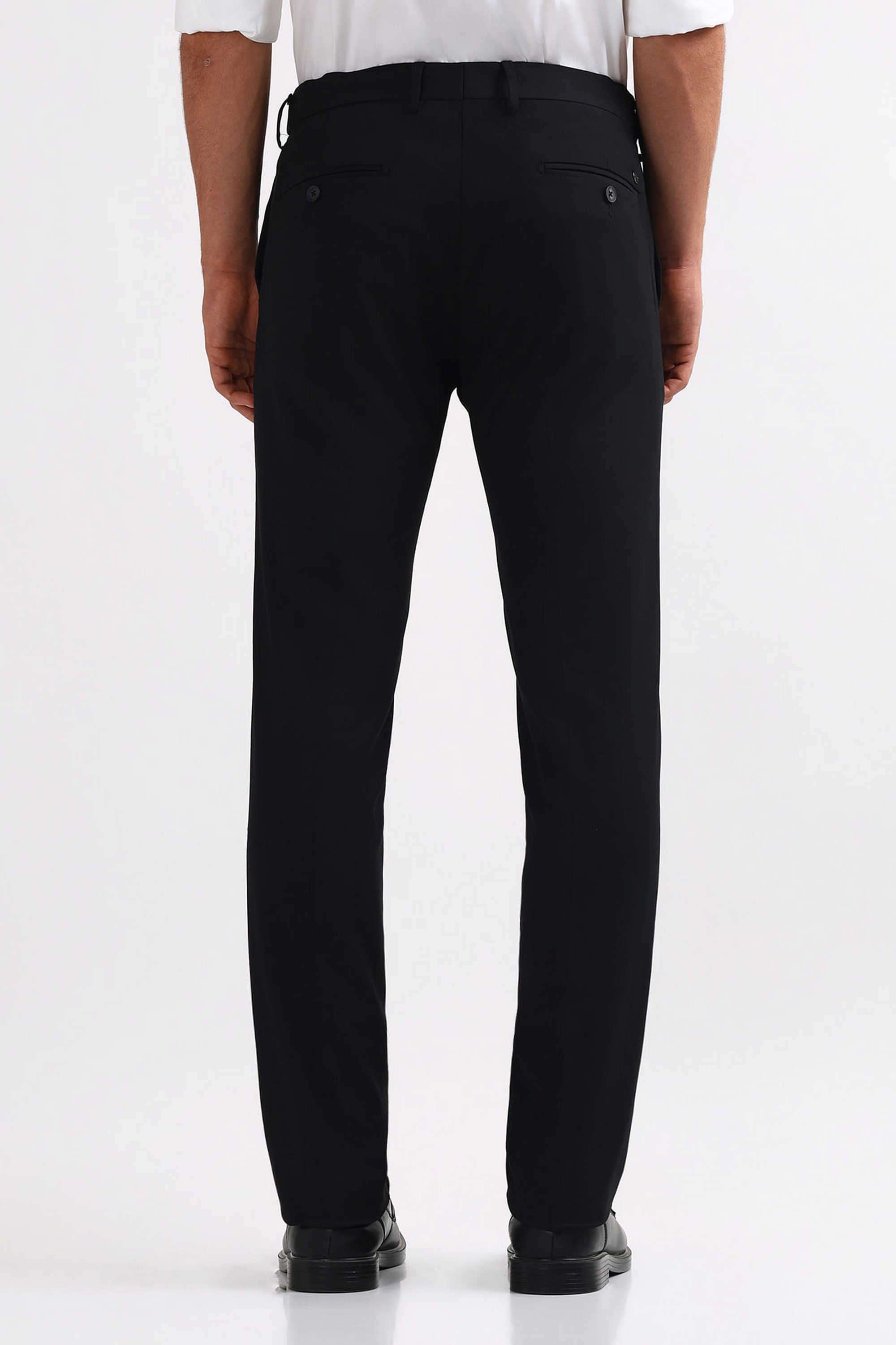 Checks-Blended-Fabric-Regular-Fit-Men-s-Formal-Trousers
