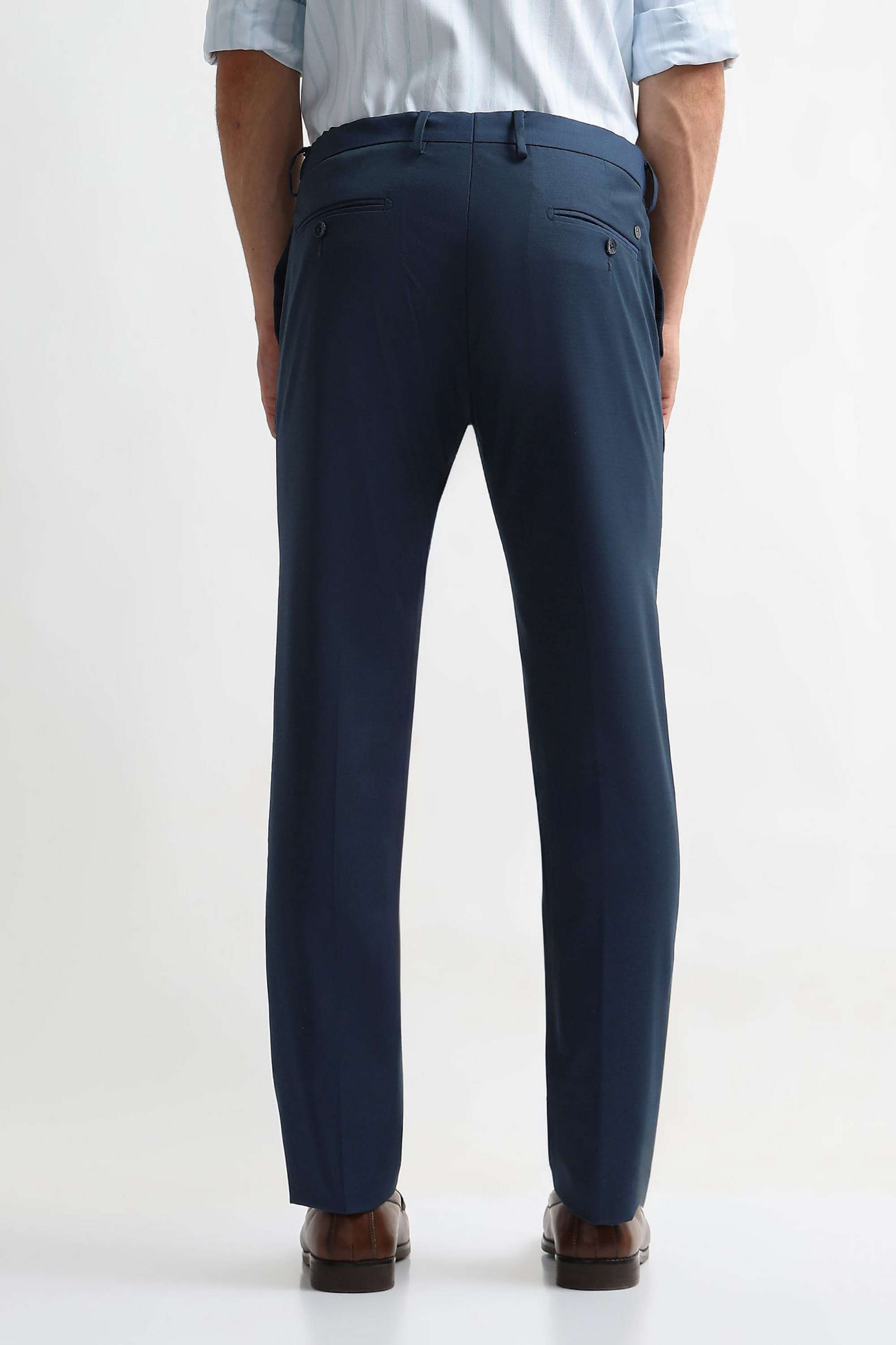 Checks-Blended-Fabric-Regular-Fit-Men-s-Casual-Wear-Trousers