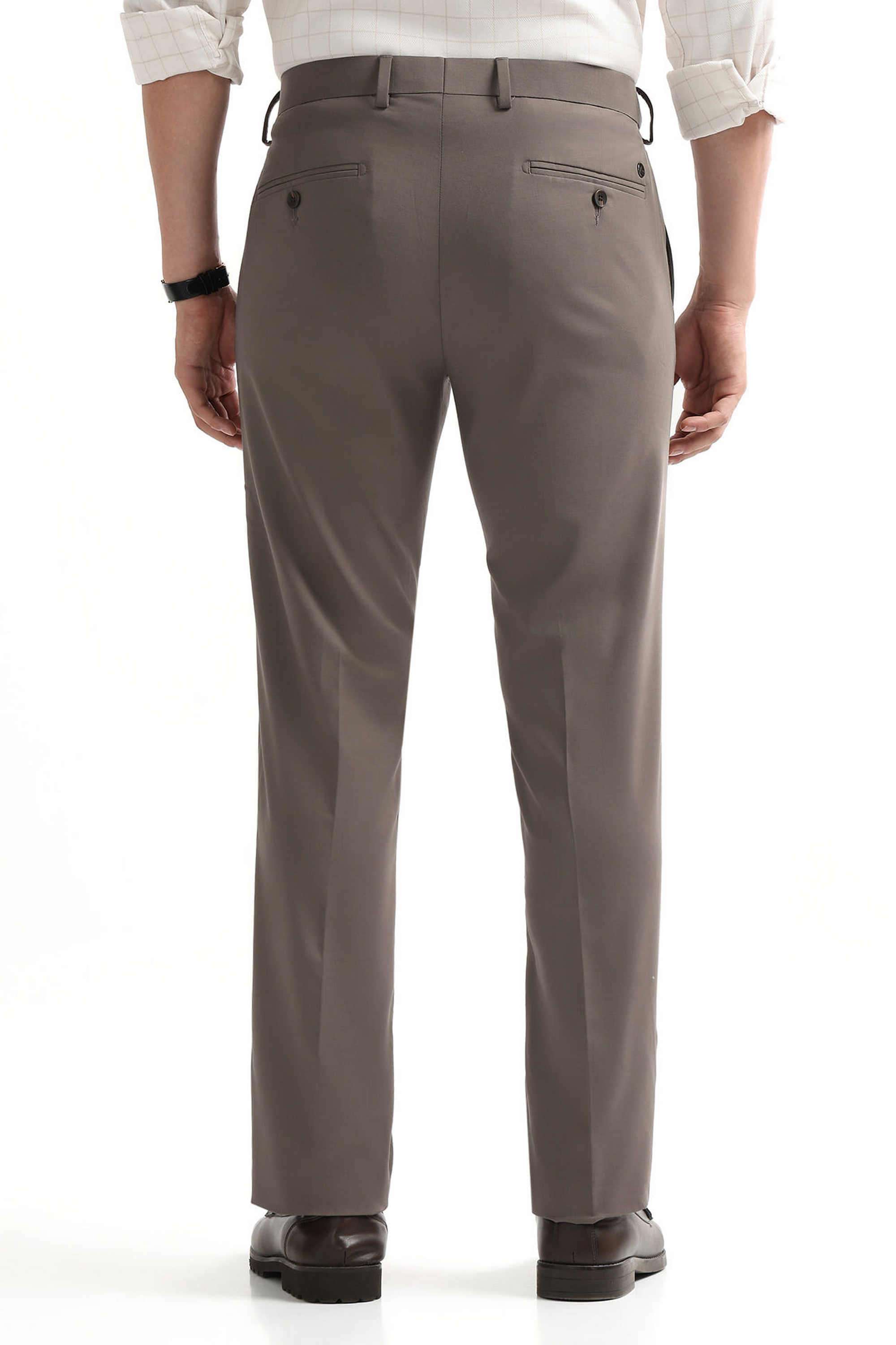 Solid-Polyester-Regular-Fit-Men-Formal-Wear-Trouser