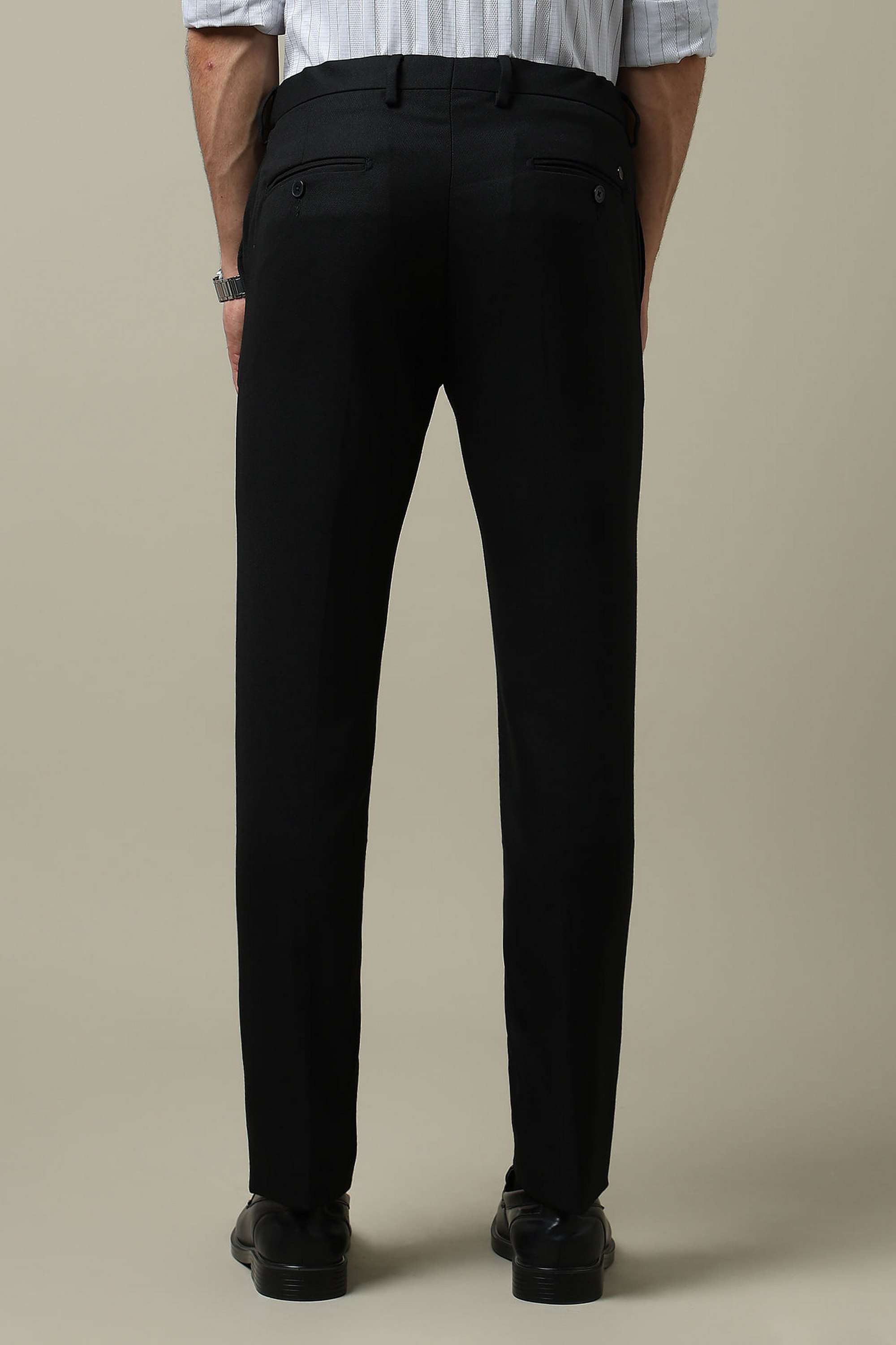 Dobby-Blended-Fabric-Regular-Fit-Men-s-Casual-Wear-Trousers