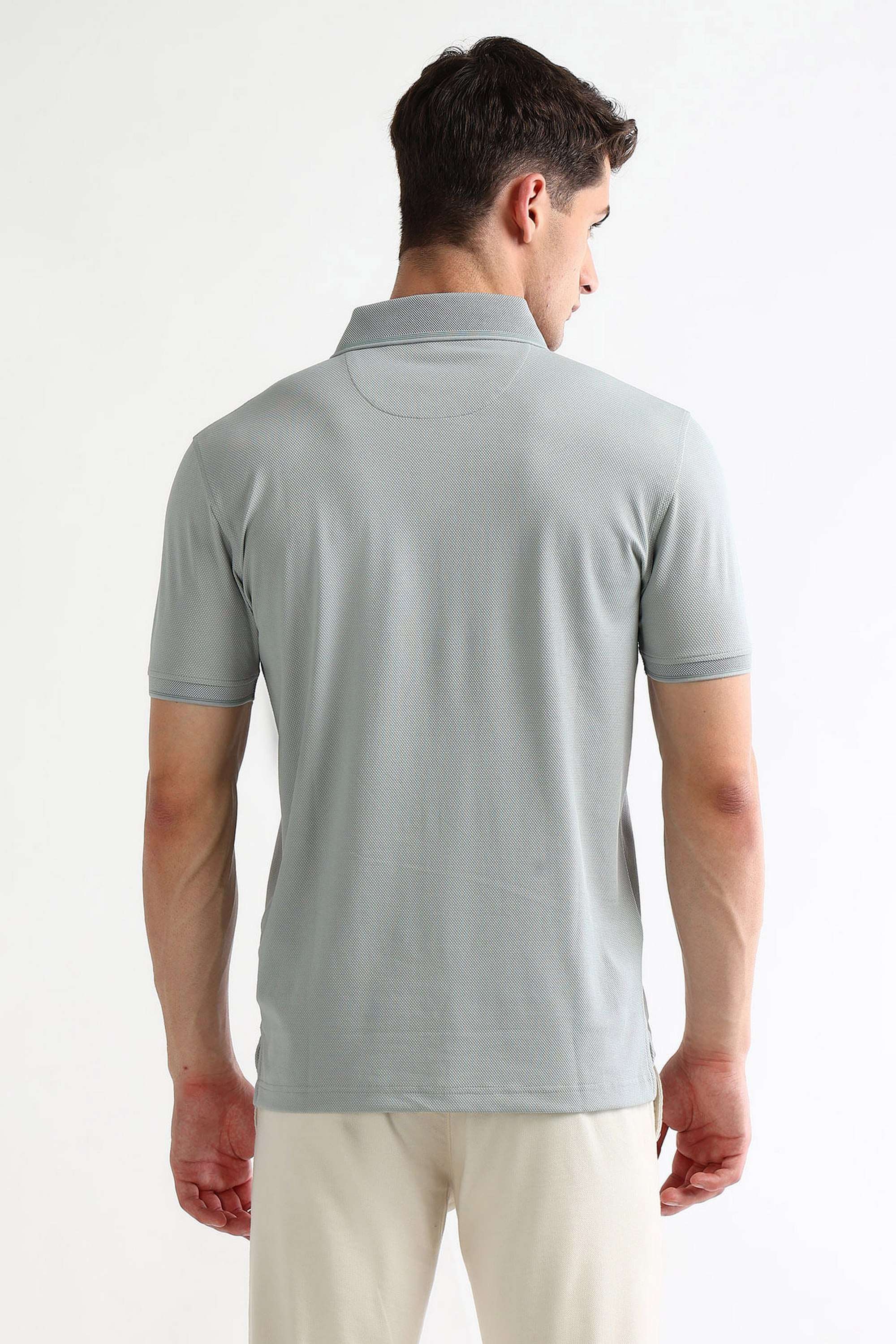 Solid-Cotton-Blend-Polo-Men-s-T-Shirt