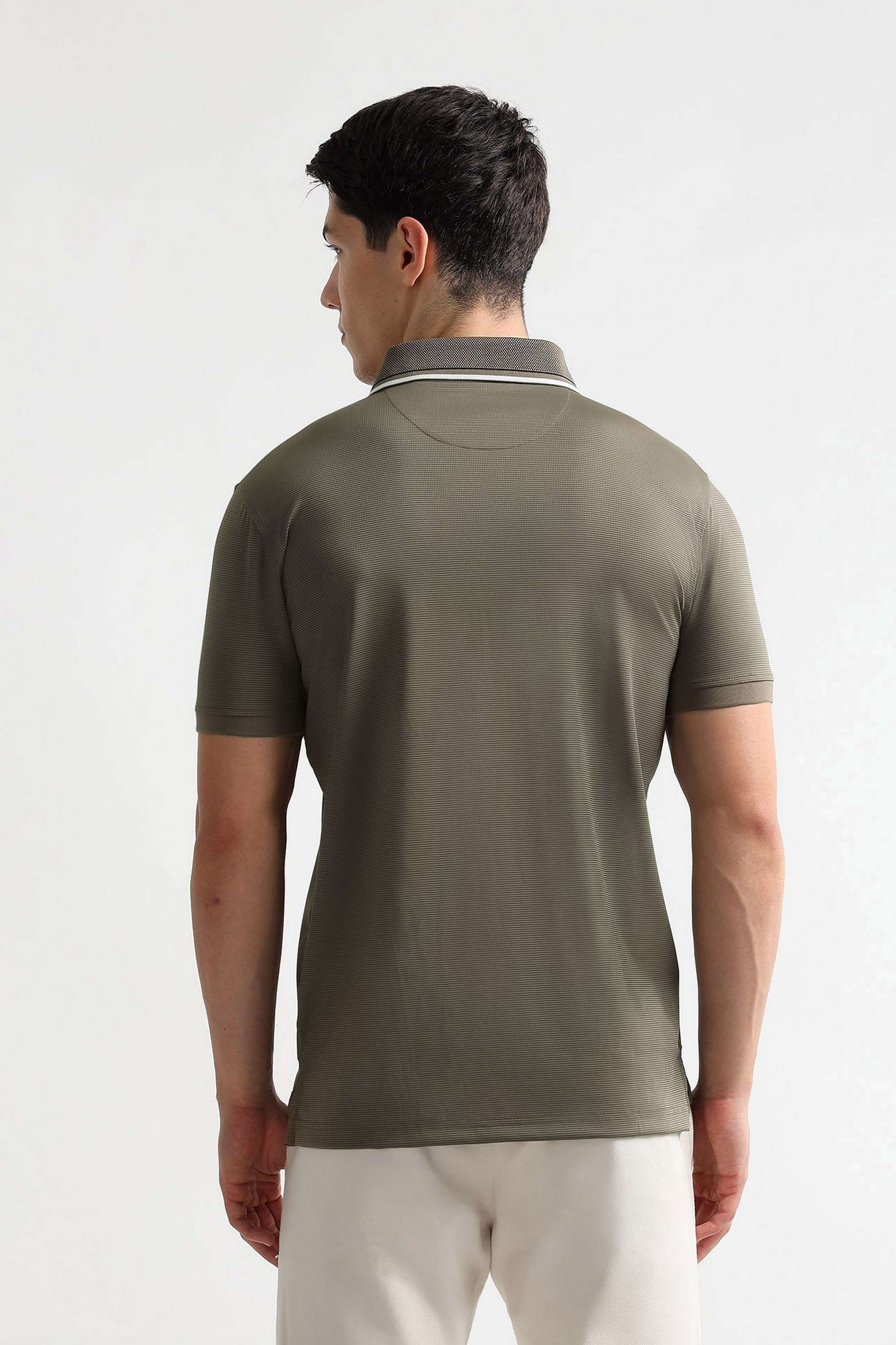 Solid-Cotton-Blend-Polo-Men-s-T-Shirt